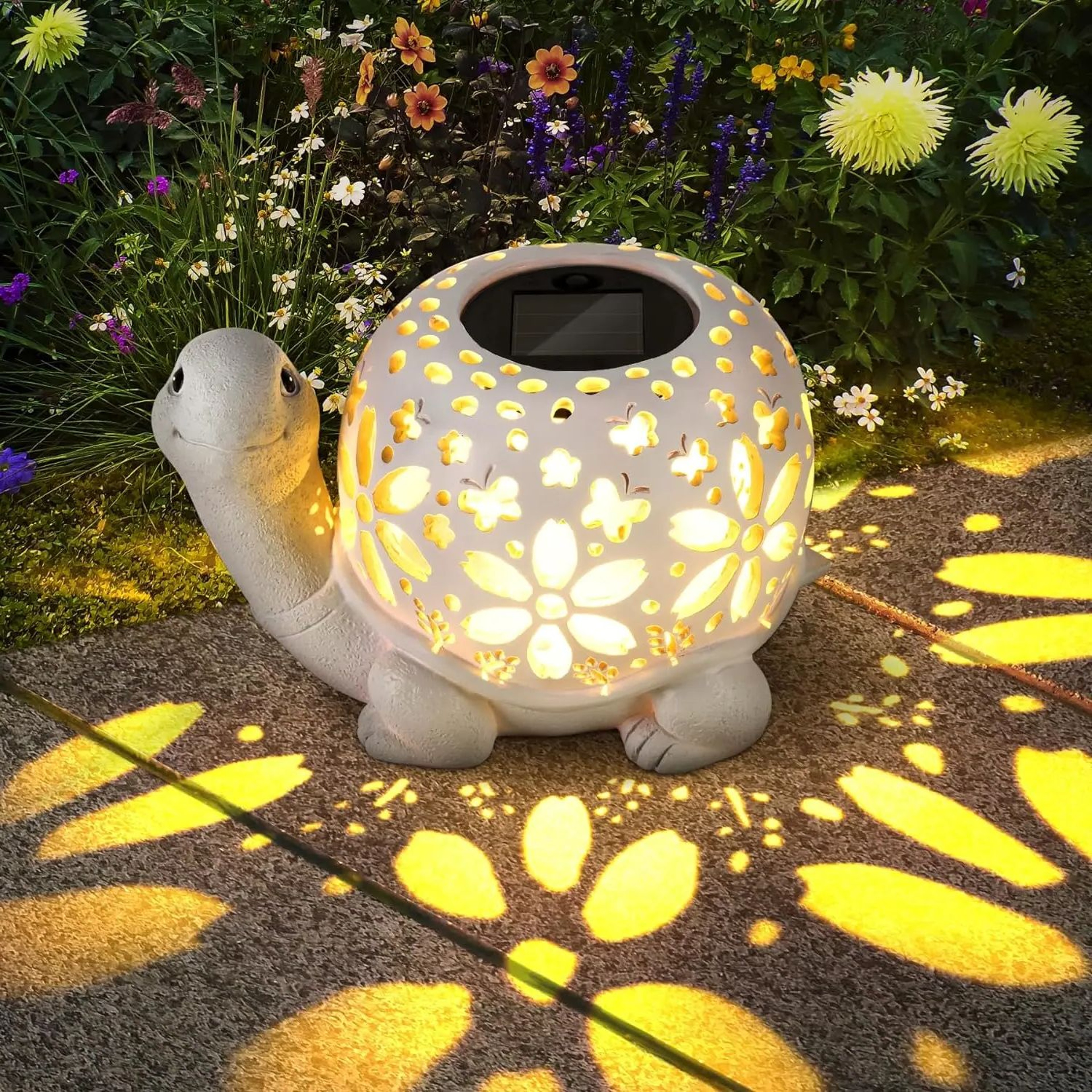 Solar Outdoor Statue with Light, Unique Female Garden Statue, Birthday Gift for Mom – view 1
