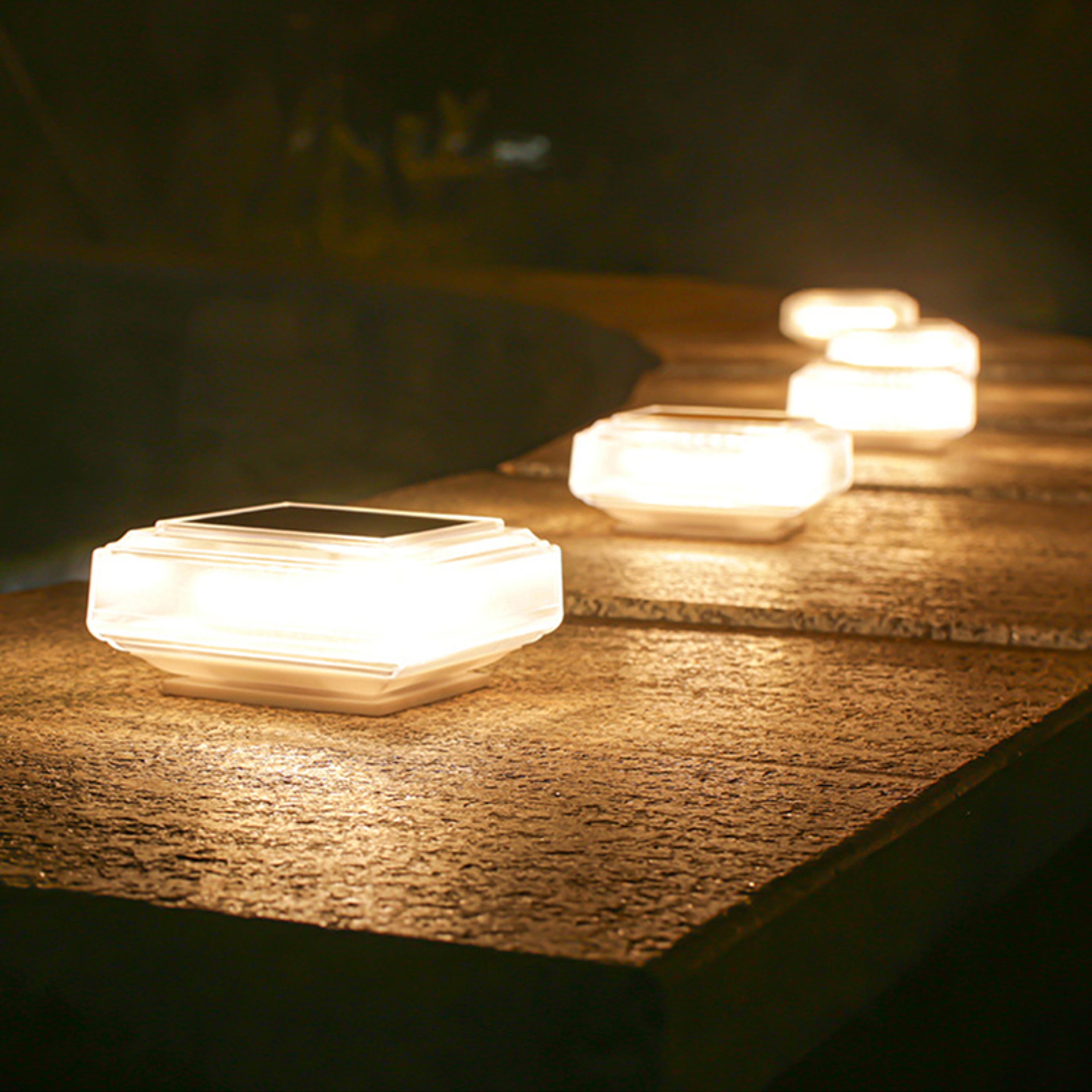 Outdoor Pillar Cap Lights Waterproof LED Solar Post Light For Fence Deck Column Lamp Garden Yard 2