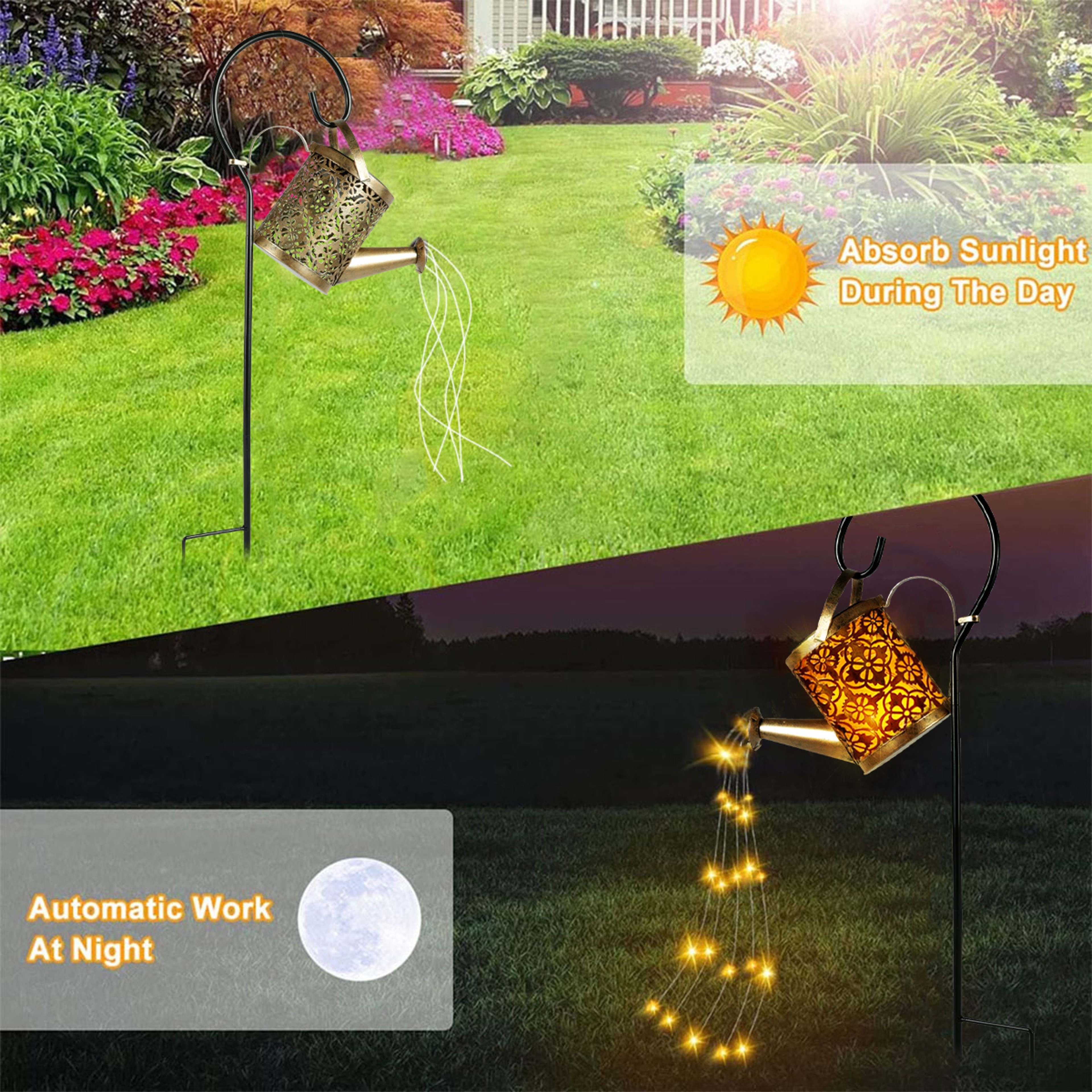 LED Solar Watering Can Light, Waterproof Kettle String Lamp, Hanging Solar Lantern for Outdoor Garden Decor – view 5
