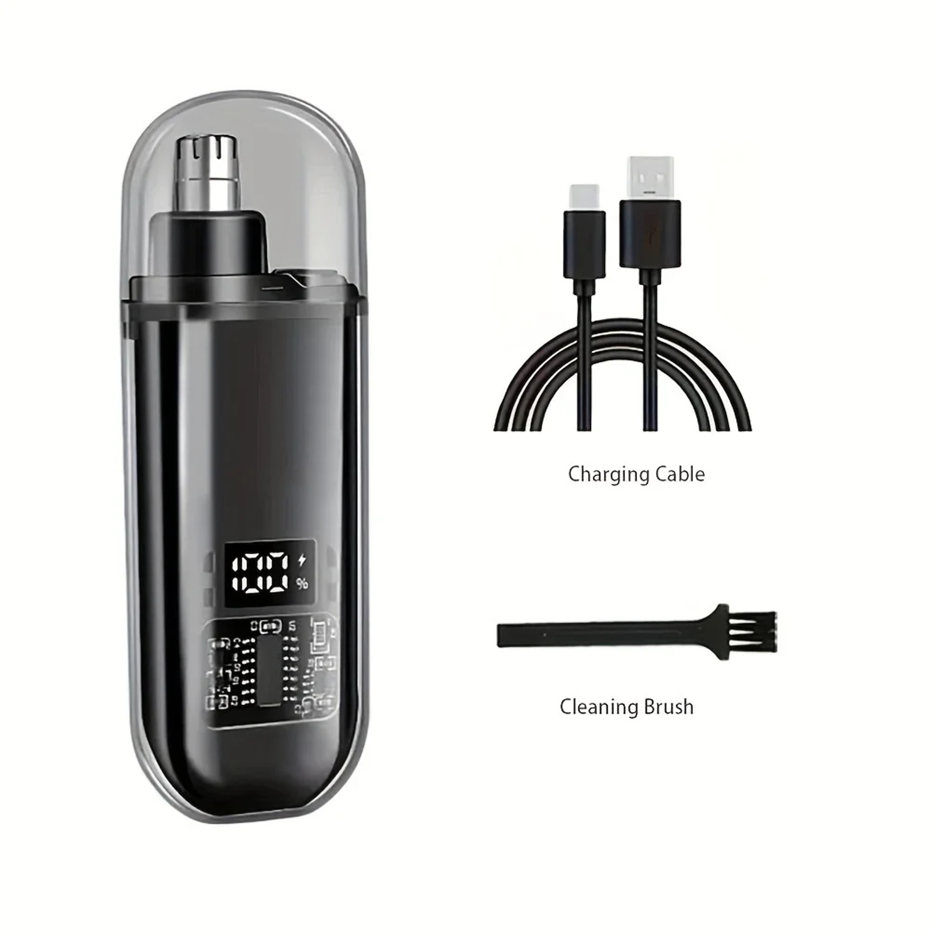 Portable Mini Compact Design With Fast Charge USB Rechargeable Nose  Ear Hair Trimmer For Men 7