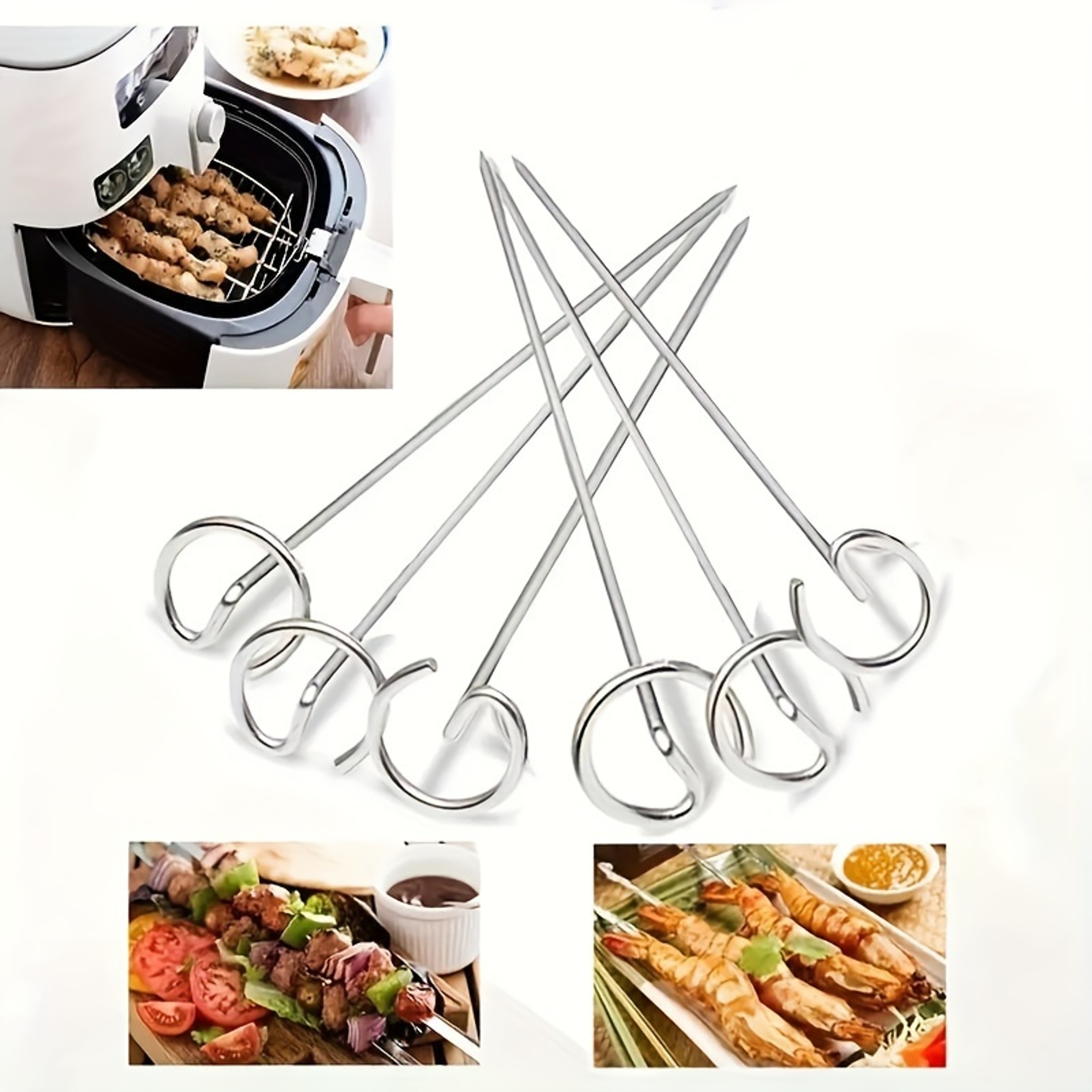 Stainless Steel Special Baking Needle For Air Fryer Oven Skewer Grill 2