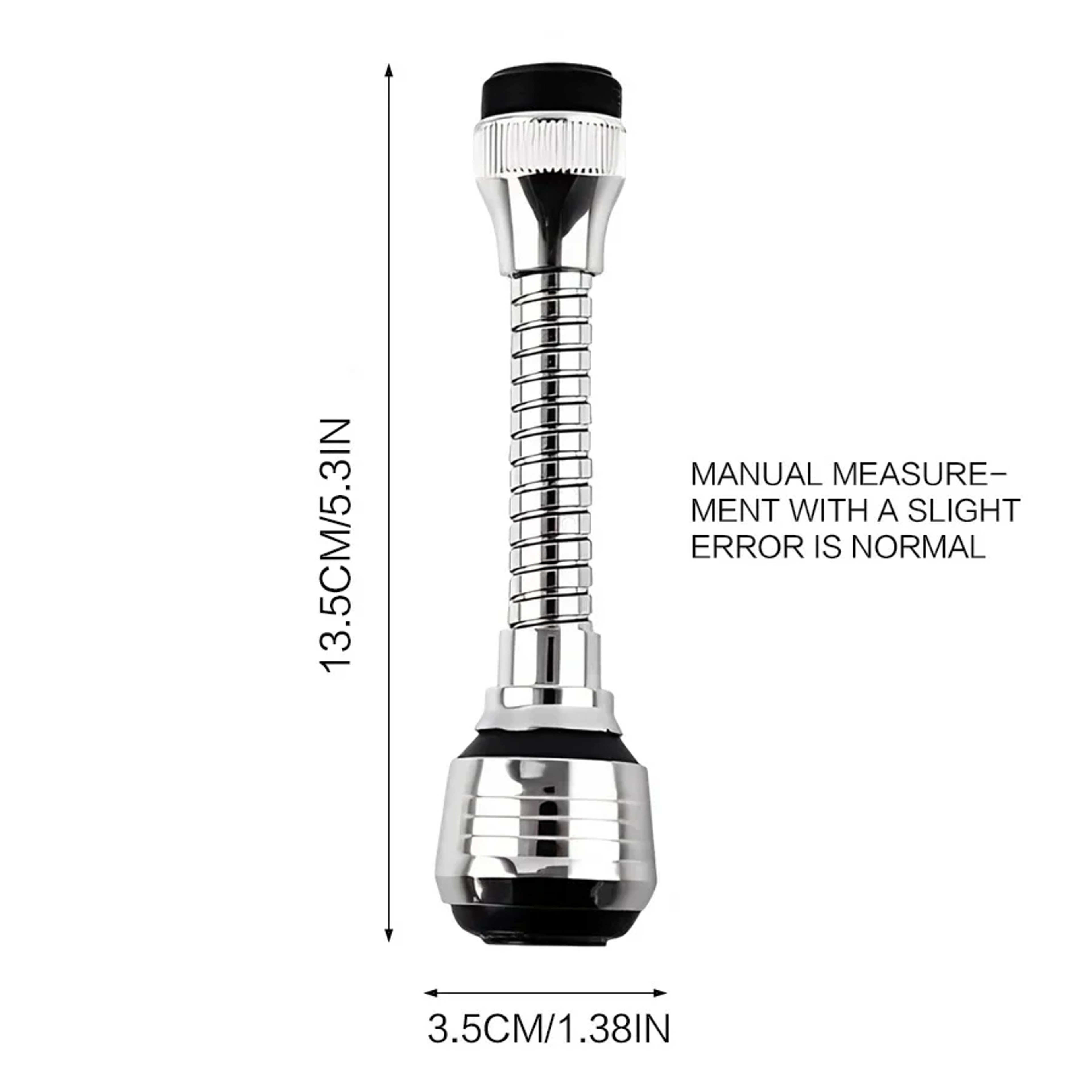 Watersaving Stainless Steel Faucet Sprinkler Rotating Splashproof Spray Extender Kitchen Faucet Bub 3