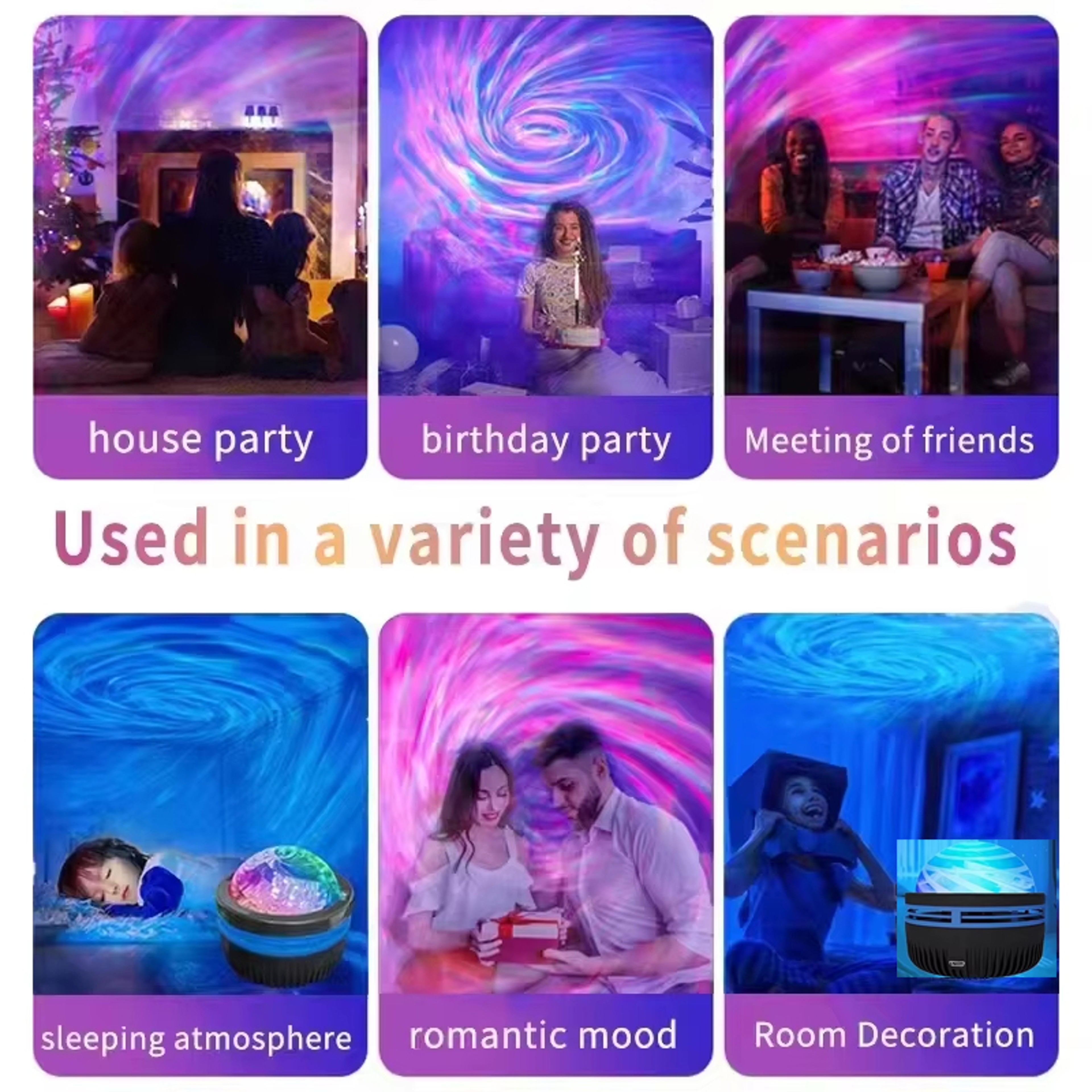 LED Galaxy Projector Light Colorful Galaxy Sky Projector Bedroom Night Light Kids Room Decoration C 4