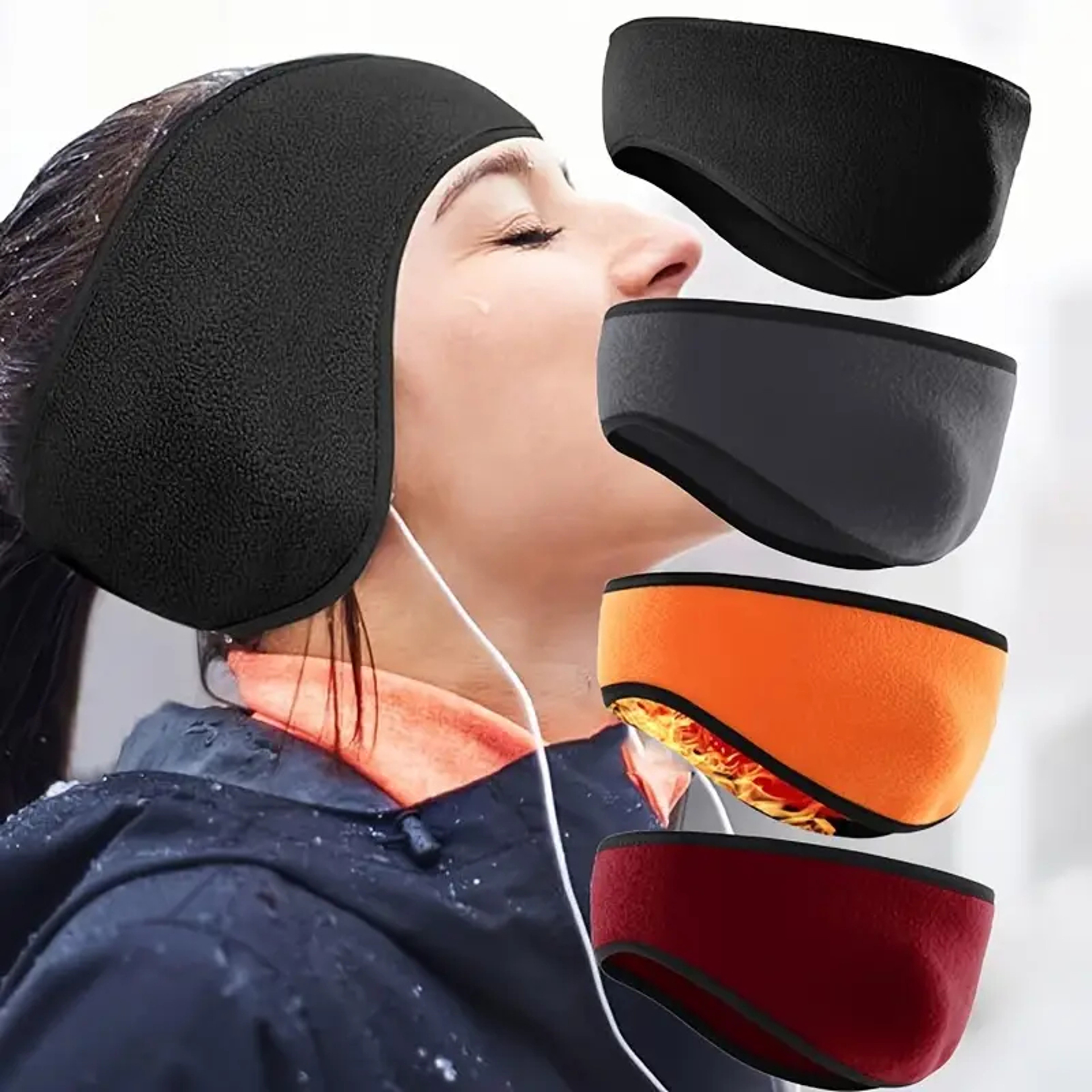 Soft Windproof Ear Warmer Warm Fleece Earmuffs Headband Unisex Outdoor Sports Headbands Ideal For S 0