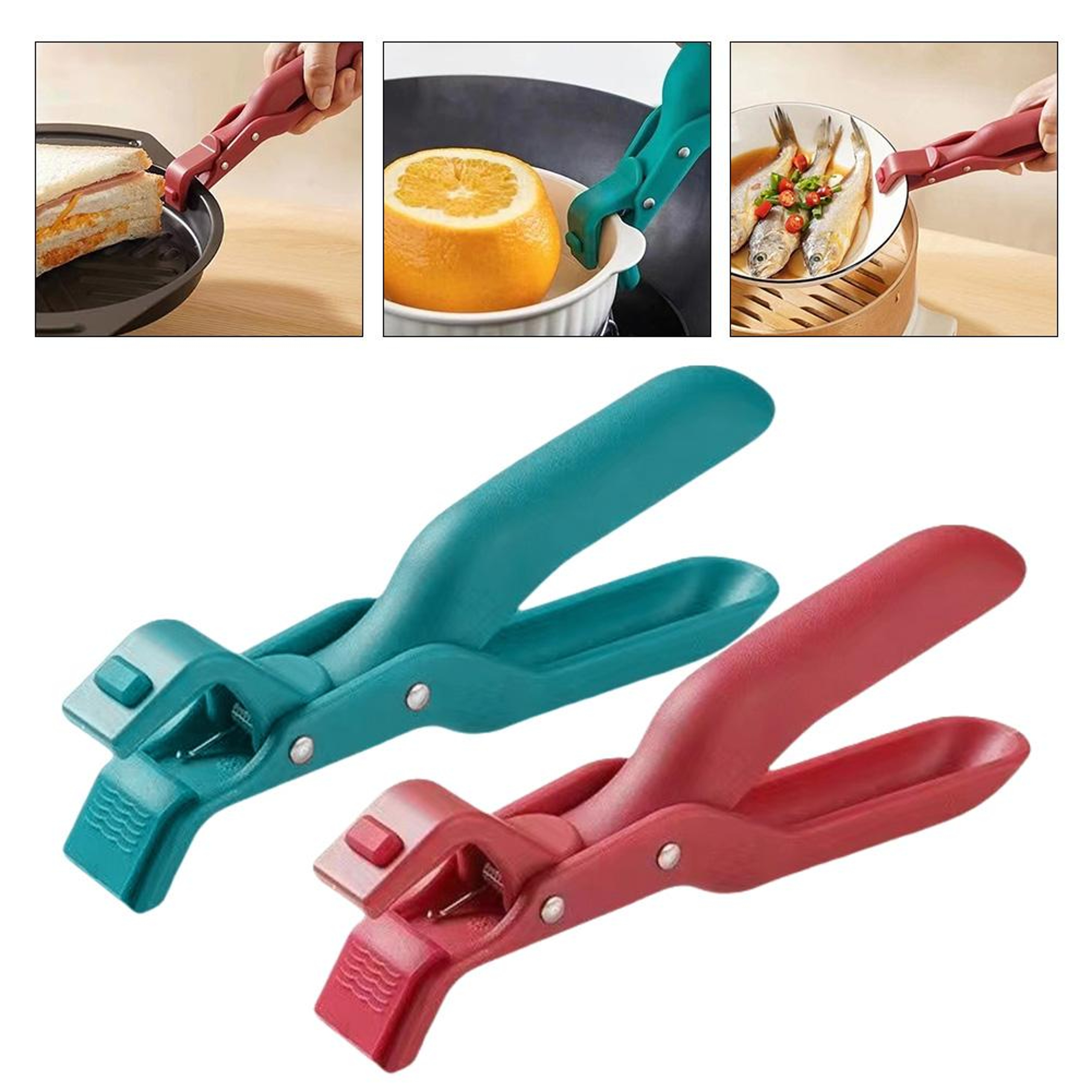 Tongs Clamp Holder AntiScalding Dish Plate Gripper Clips Move Hot Plates Or Bowls Safely Microwave  0