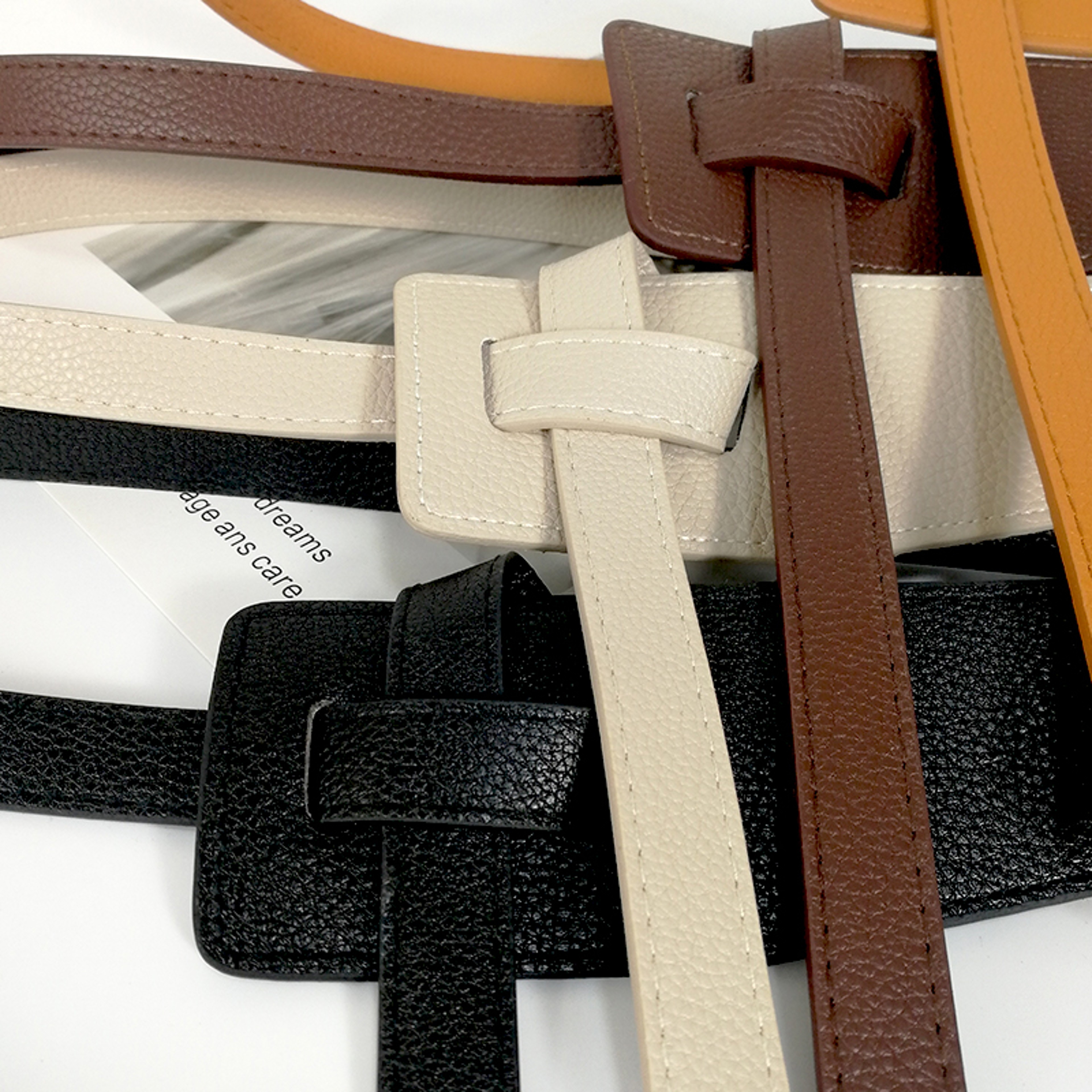 Knot Soft Pu Leather, Designer Belts For Women High Quality, Female Waist Wide Coat Corset Belt – view 6