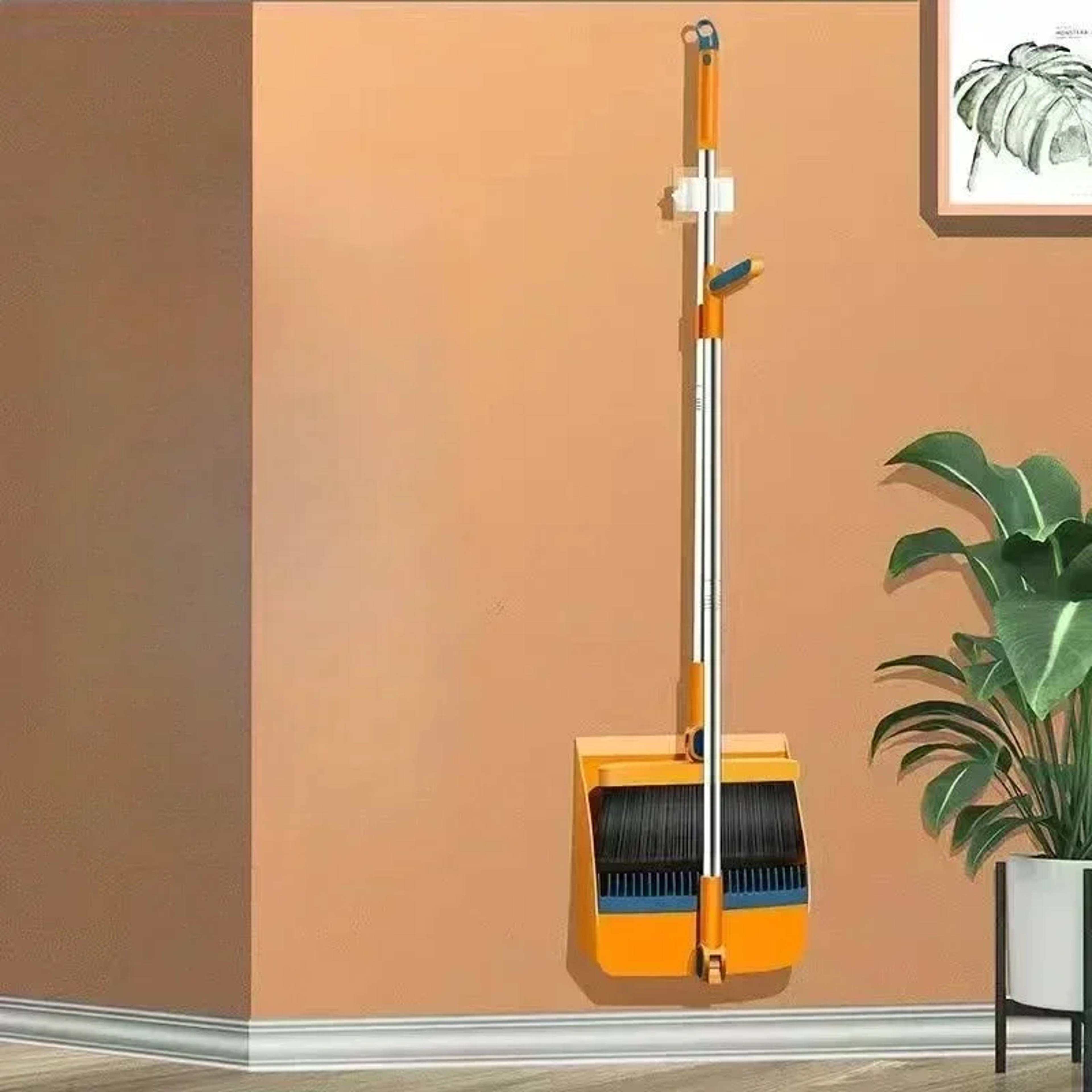 Individual Sweep Broom Dustpan Set Household Broom Brush Head Sweeping Garbage Shovel 5