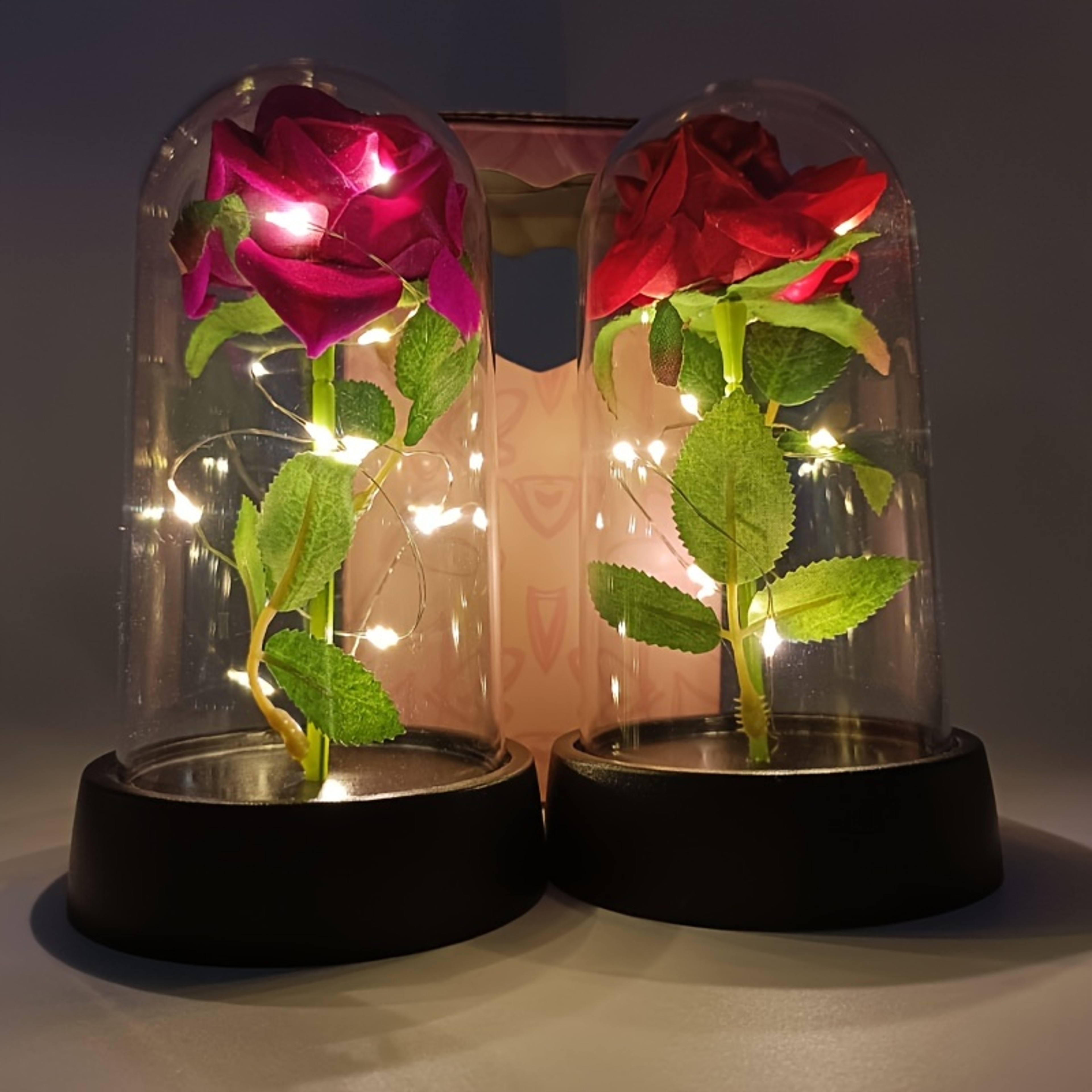 Colorful Eternal Rose Wedding Gift For Mom Wife Girlfriend Luminous Flower Ornament For Home Decora 1