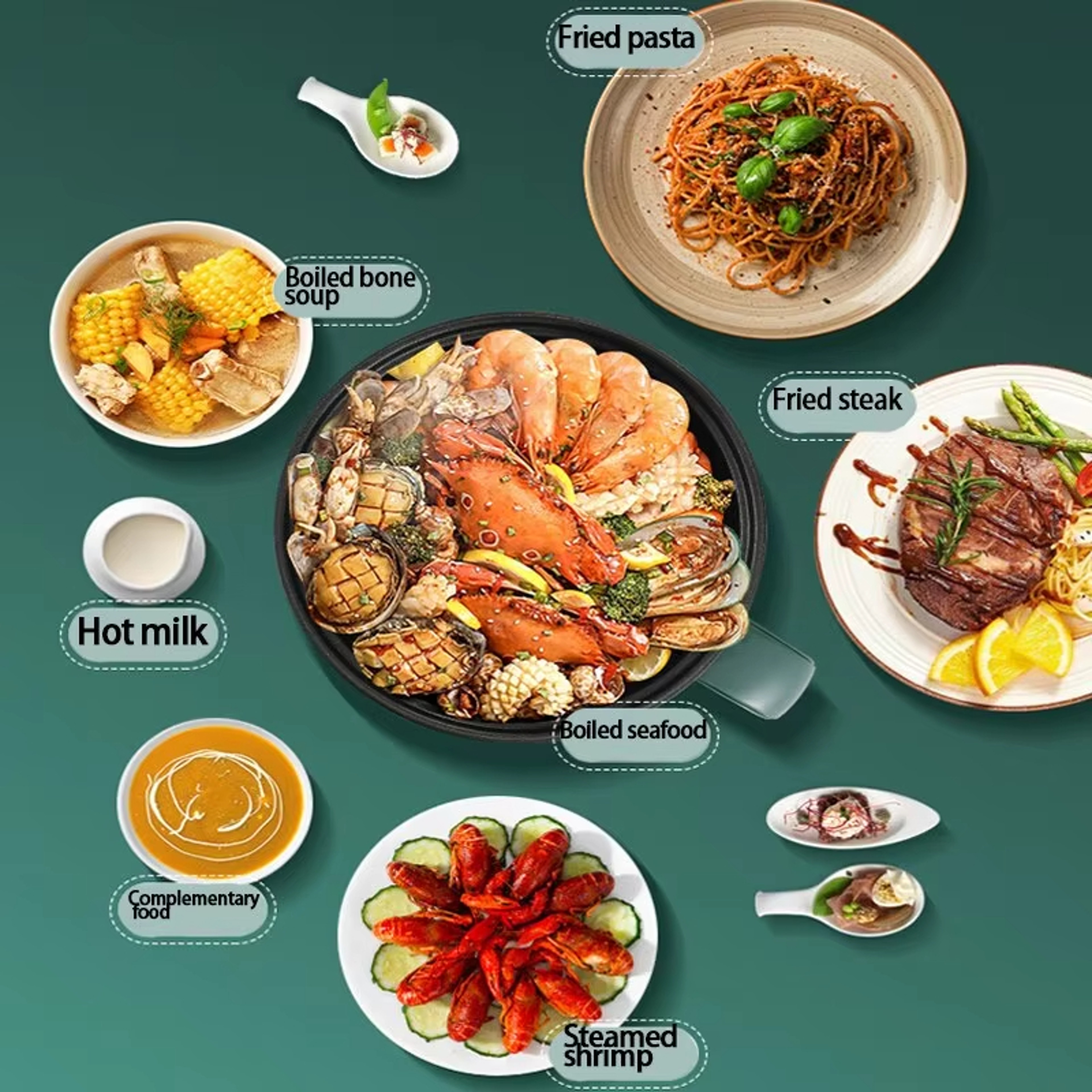 Multifunctional Electric Rice Cooker Non Stick Mini Home Cooking Pot Single Double HotPot Steamer 2