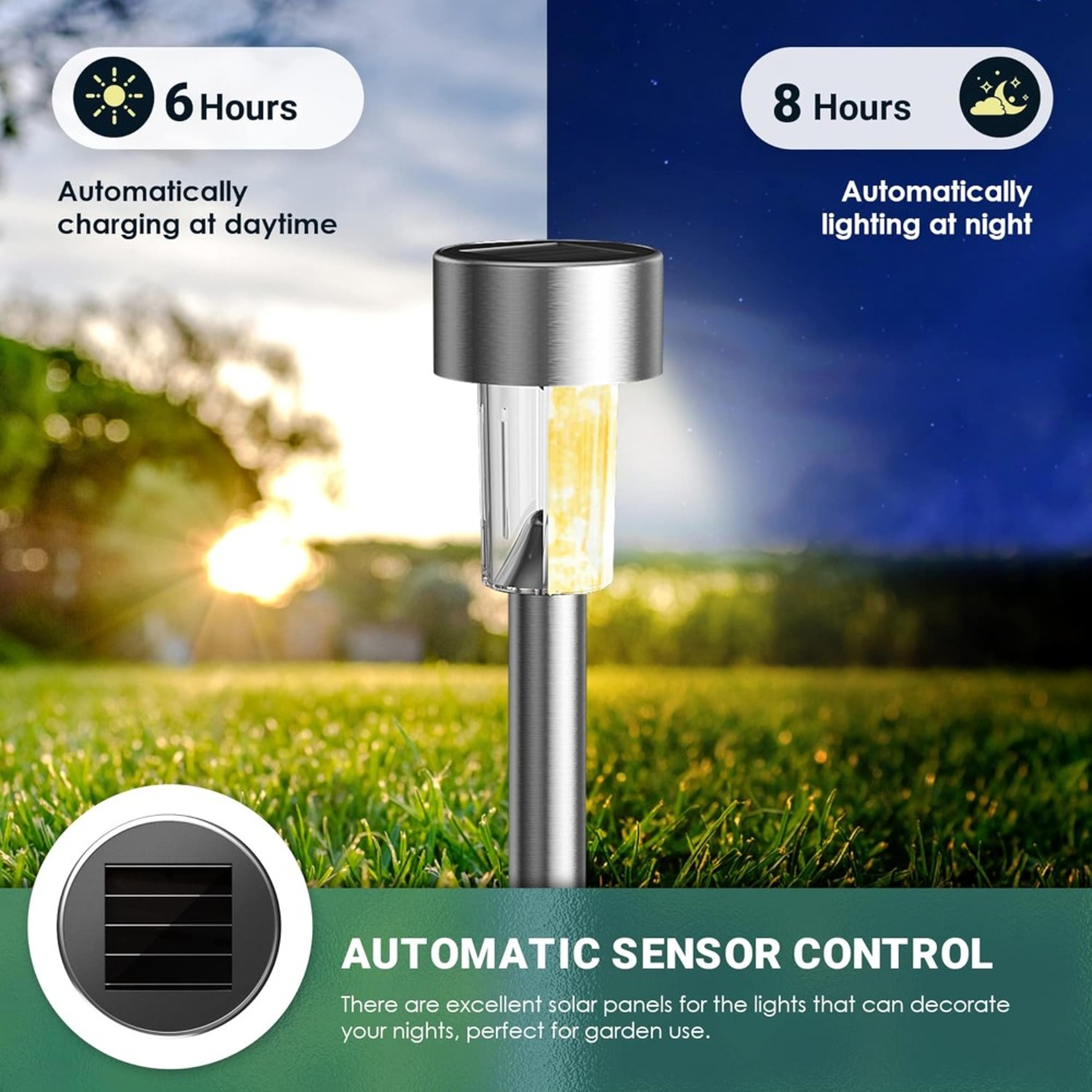 LED Light for Yard, Solar Powered Waterproof Landscape Path Solar Lights Outdoor Garden Lamp – view 3