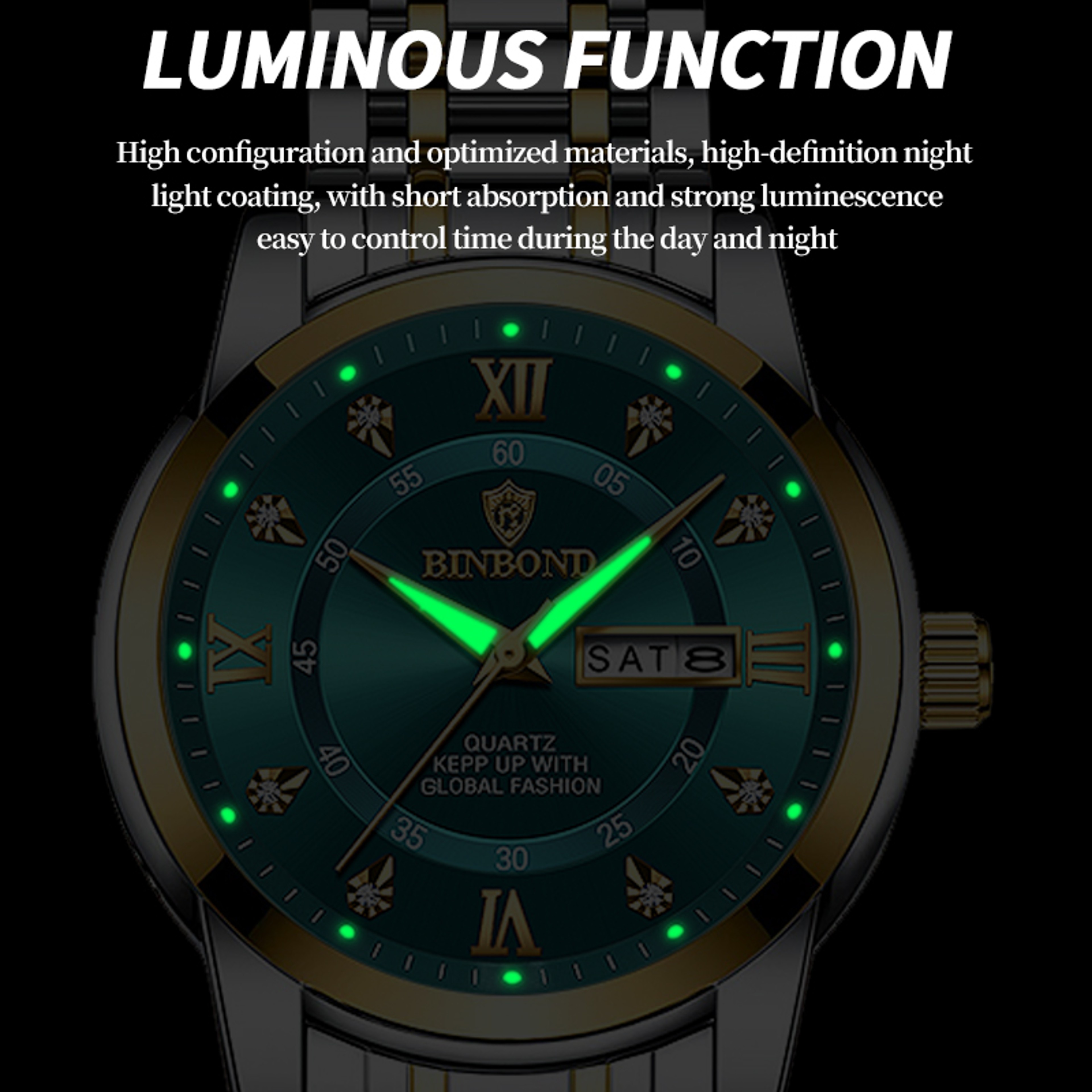 Men Waterproof Luxury Diver Watch, Quartz Wristwatch, Sport Date Clock Top Brand Fashion Watch – view 3