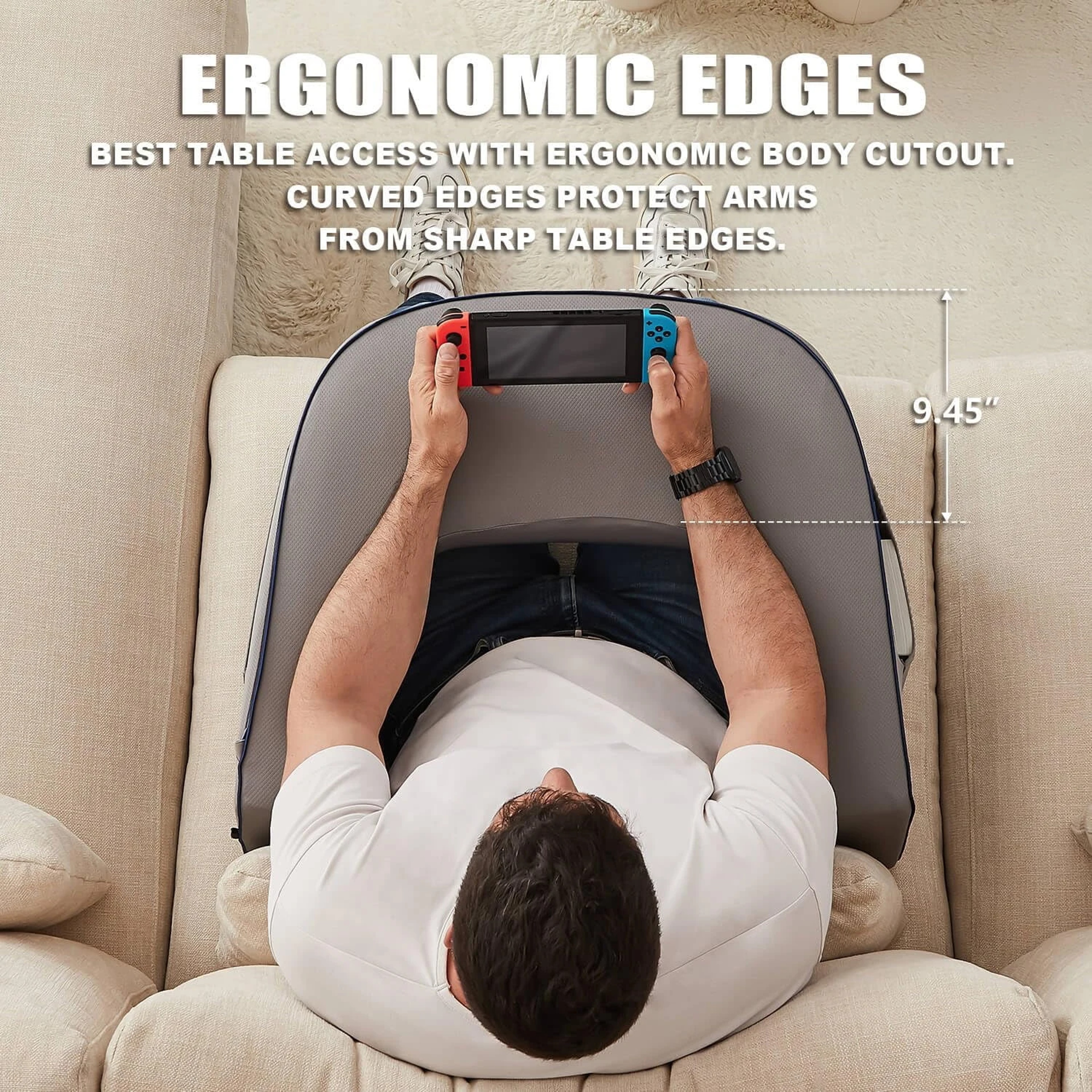 Reading Pillow For Bed Gaming Pillow For Lap Memory Foam Bed Rest Cushion For Relaxation And Workin 3