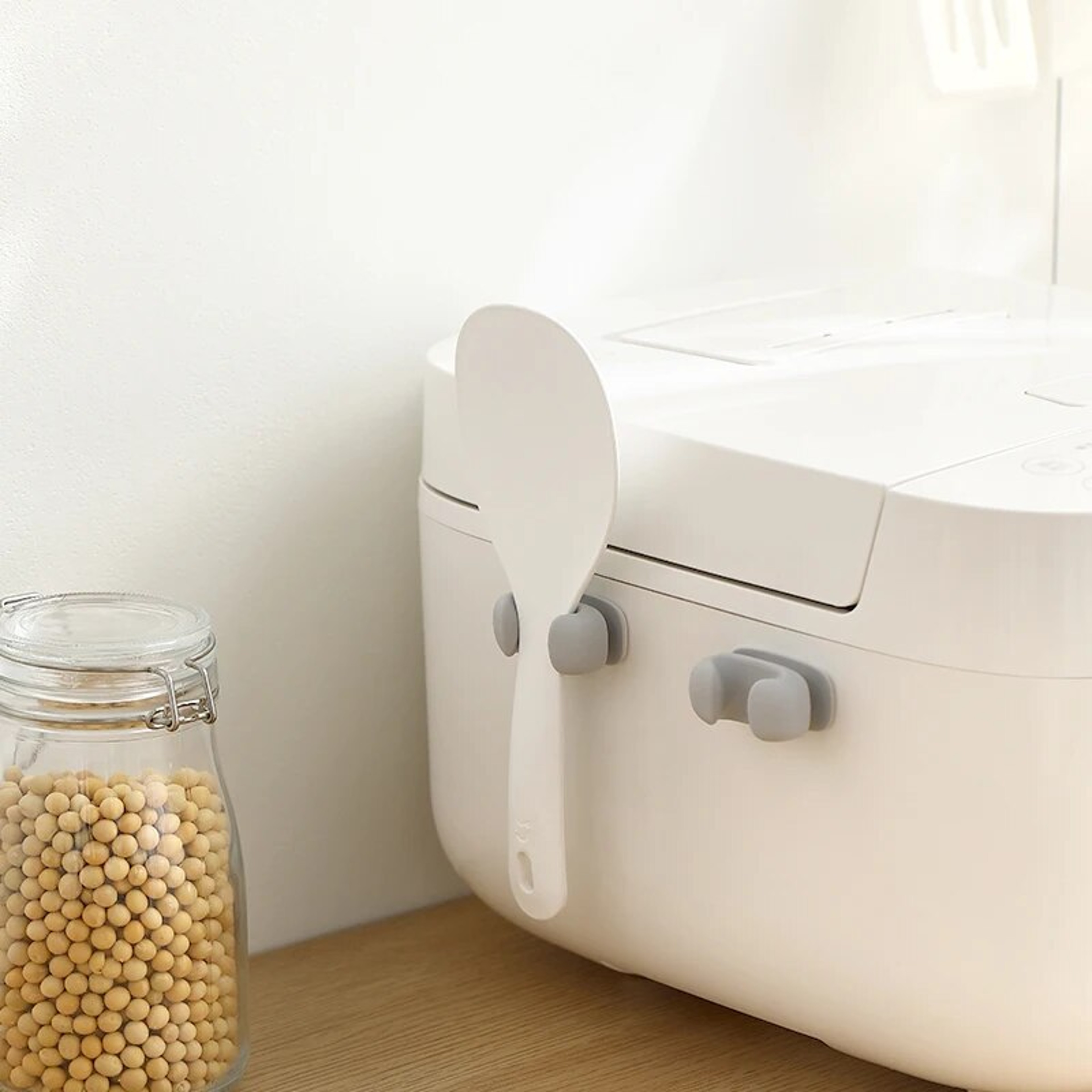 Kitchen WallMounted Cooker Spoon Shelf Rice Spoon Holder Silicone Storage Rack Convenient Placement 2