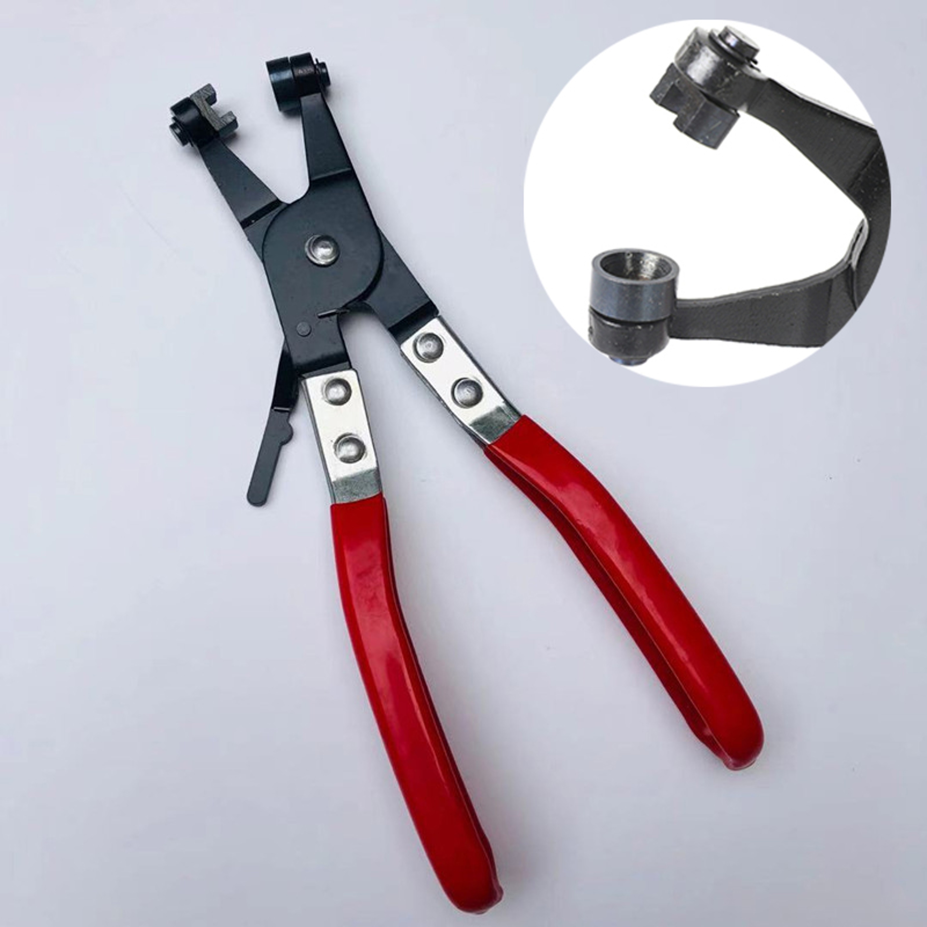 Car Water Pipe Hose Repair Tool, Tube Bundle Hoop Clamp Pliers, Flat Band Ring Pliers with Plastic Handle – view 5