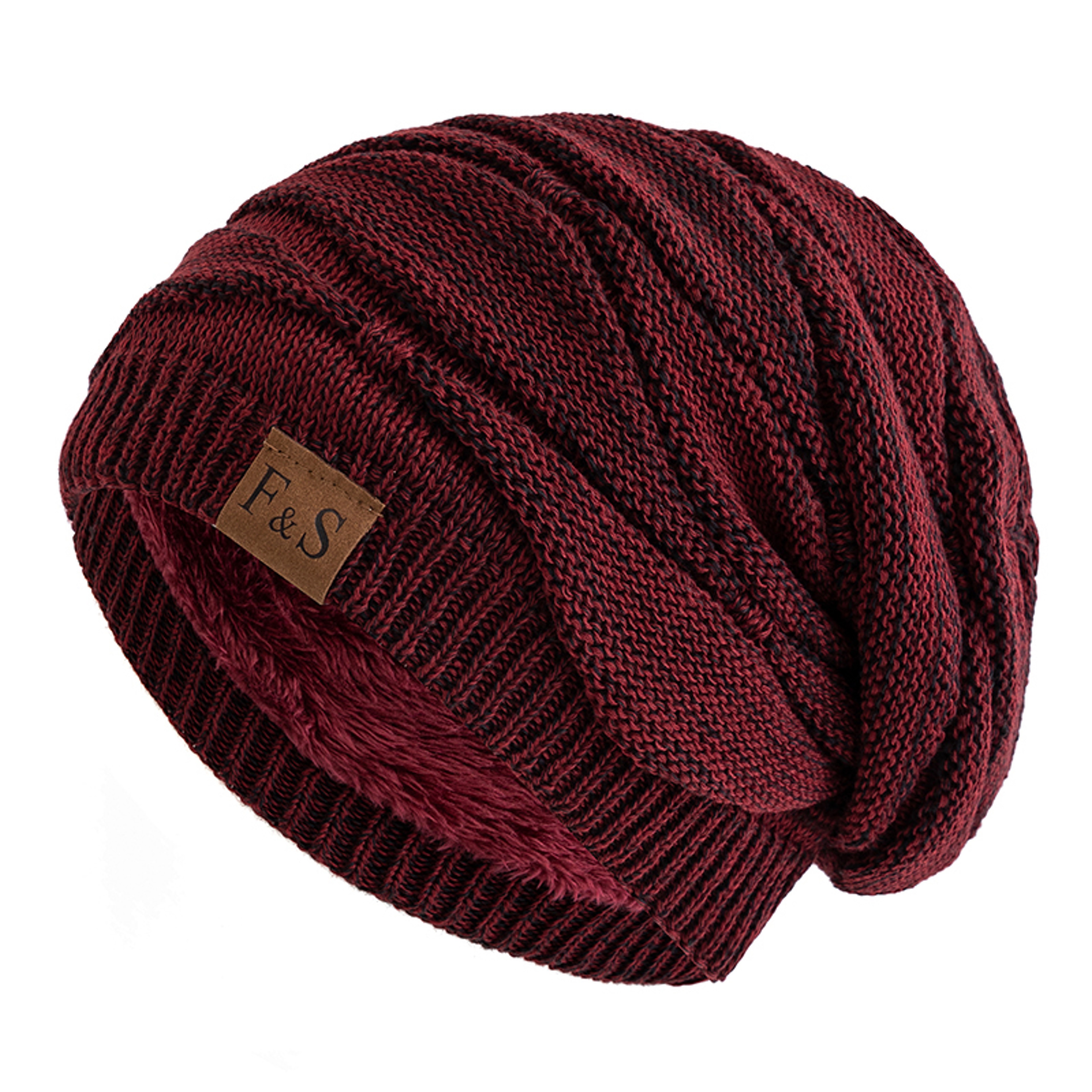Warm Fleece Lined Beanie Cap New Unisex Slouchy Winter Hats Casual Men Women Knitted Hats 5