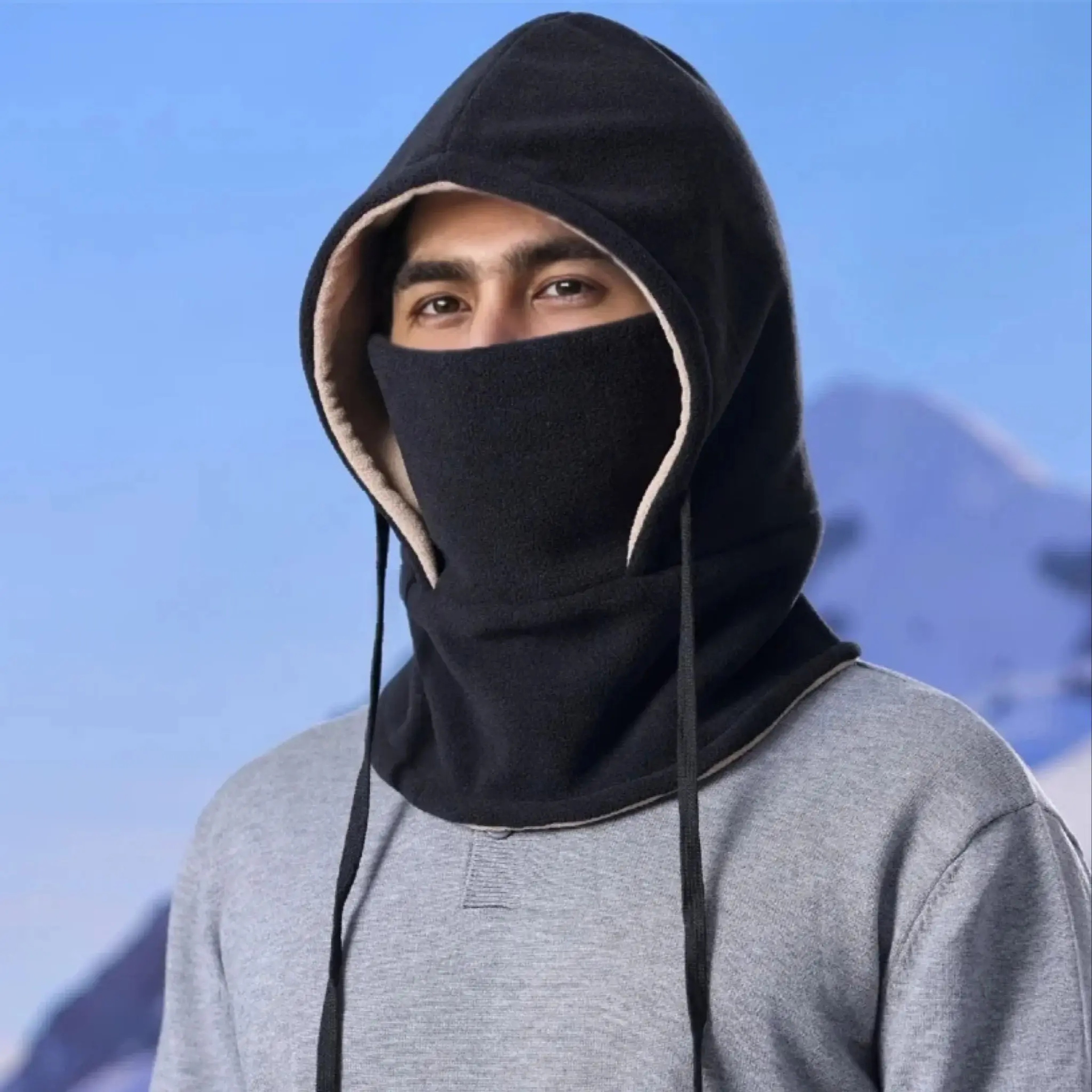 Unisex Winter Warm Balaclava Hat With Mask Windproof Fur Cap For Men Women Winter Hat 0