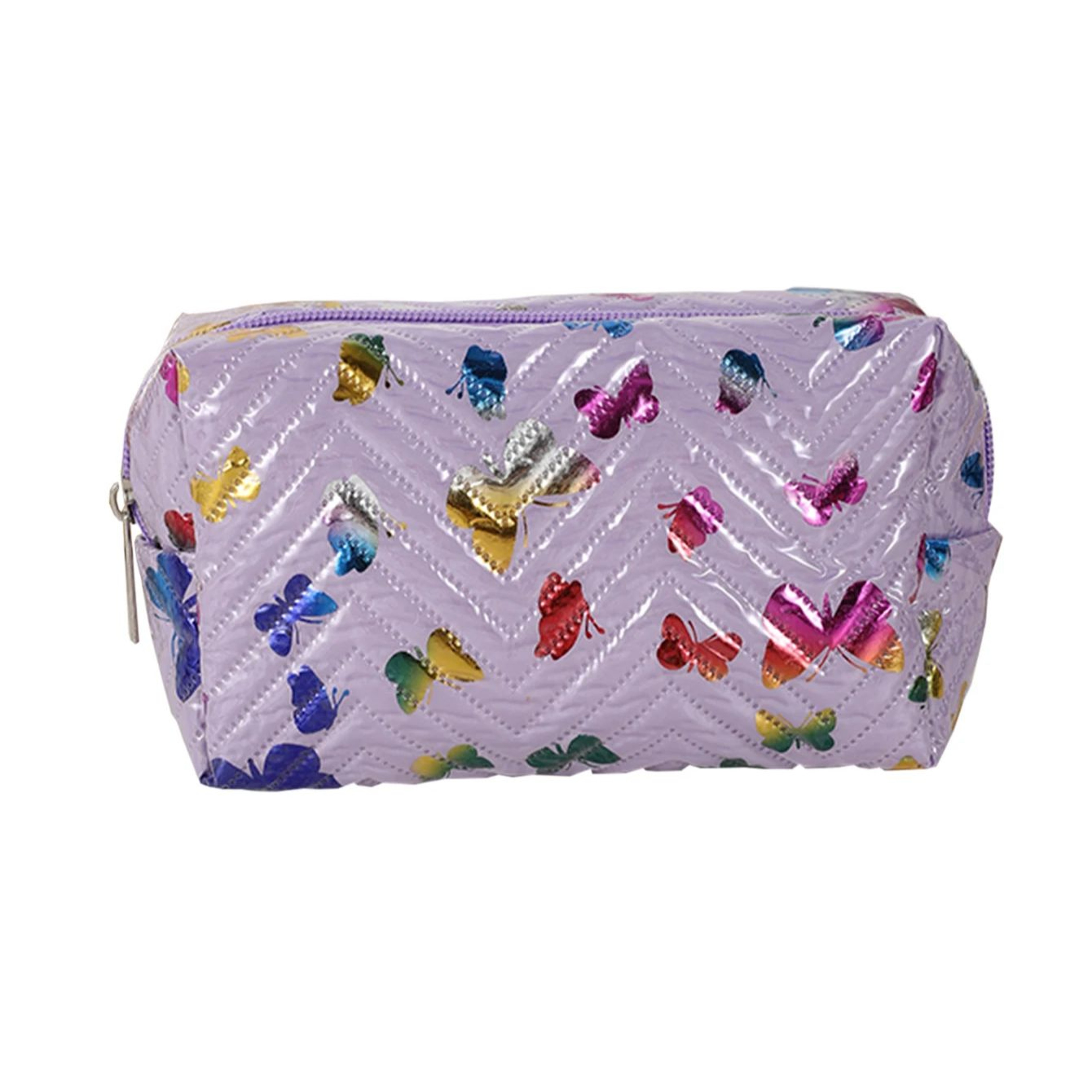 PU Leather Pencil Storage Box, Colorful Glossy Butterfly Print, Portable Desk Organizer for Office – view 10