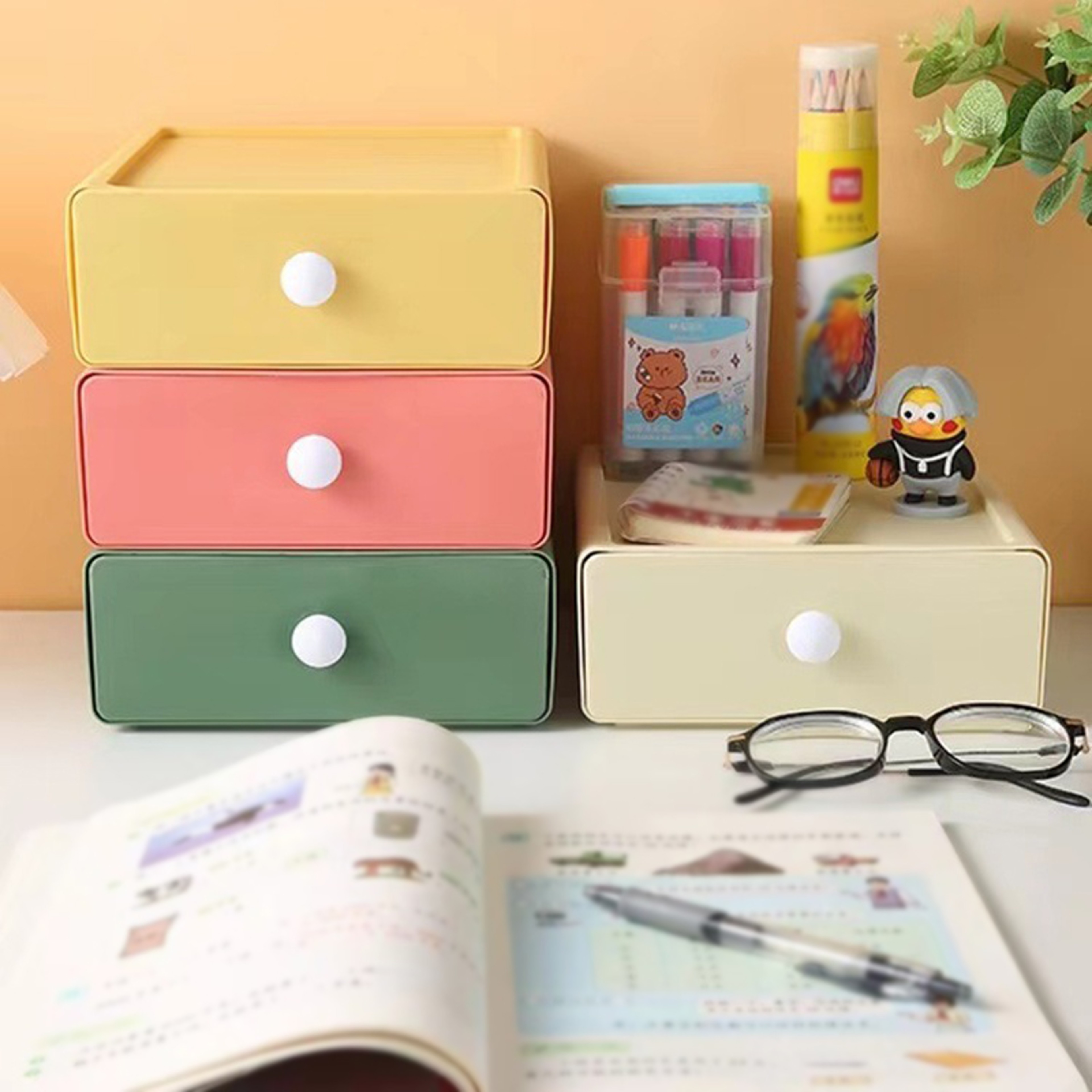 Stackable Storage Box For Desk Single Drawer For Stationery Sundry  Storage Supplies 1