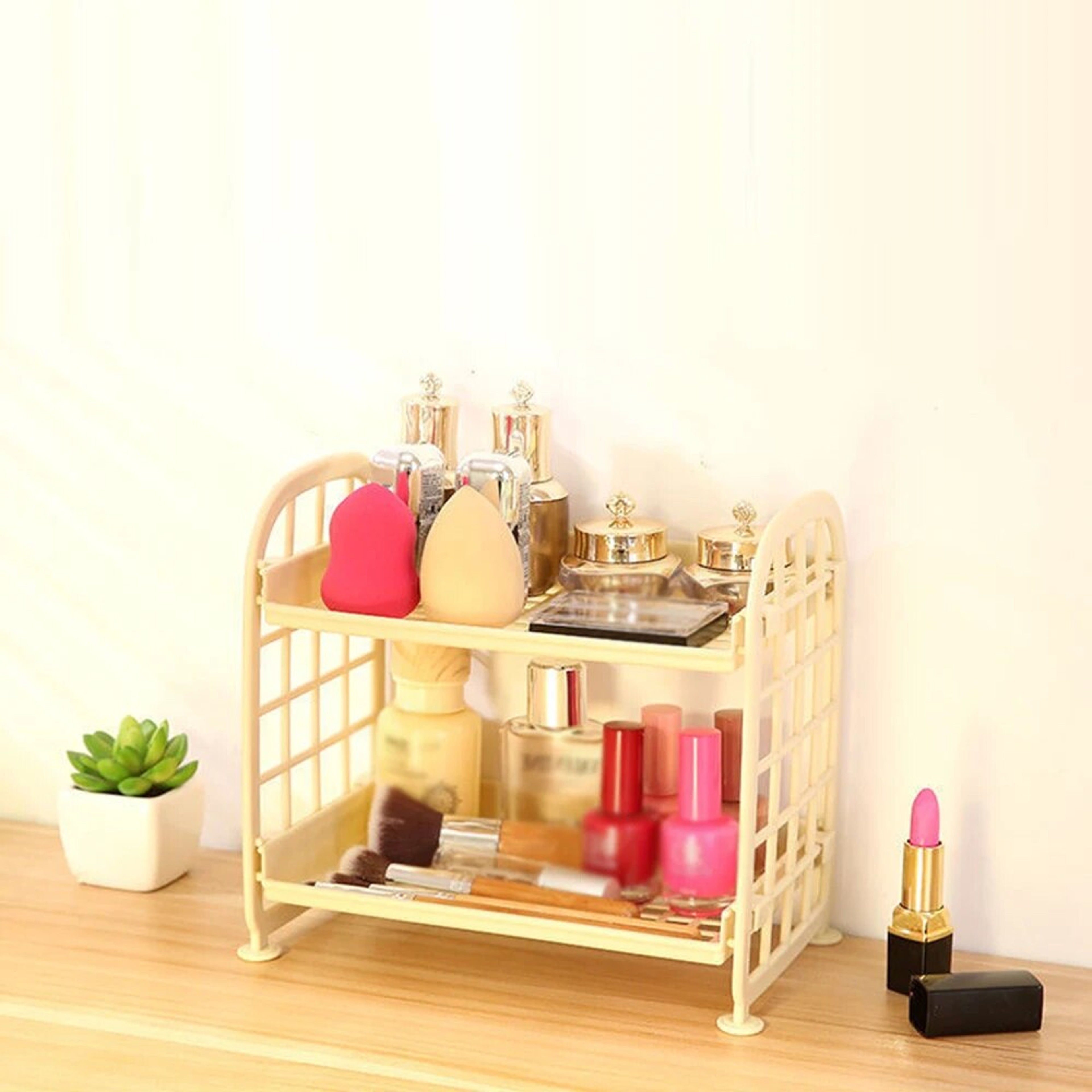 Multistorey Desktop Storage Shelf Simple Horizontal Dormitory Storage High Appearance For Computer