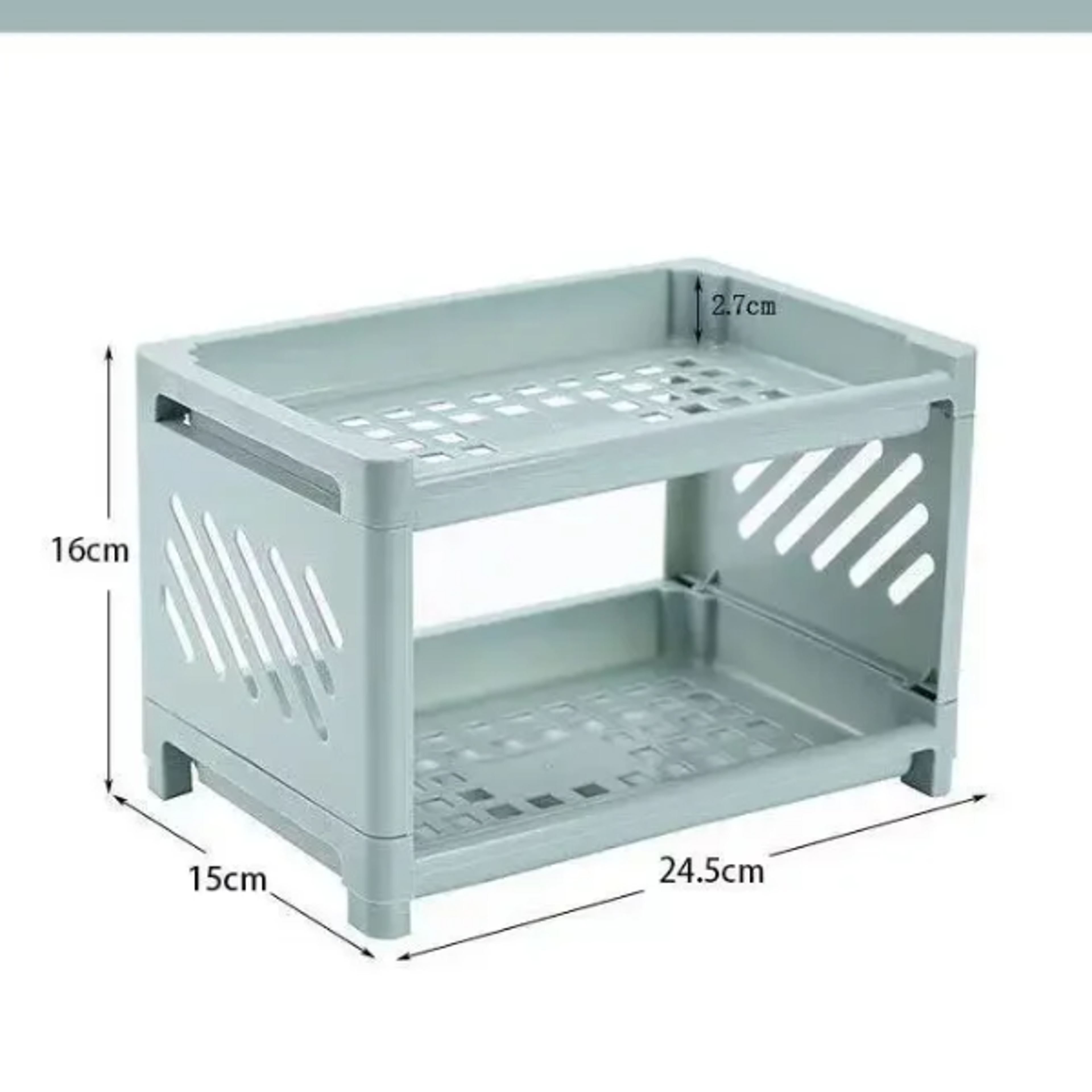 Double Layer Storage Rack Desk Organizer for Office Desk Rectangular Student Desk Accessories Hold