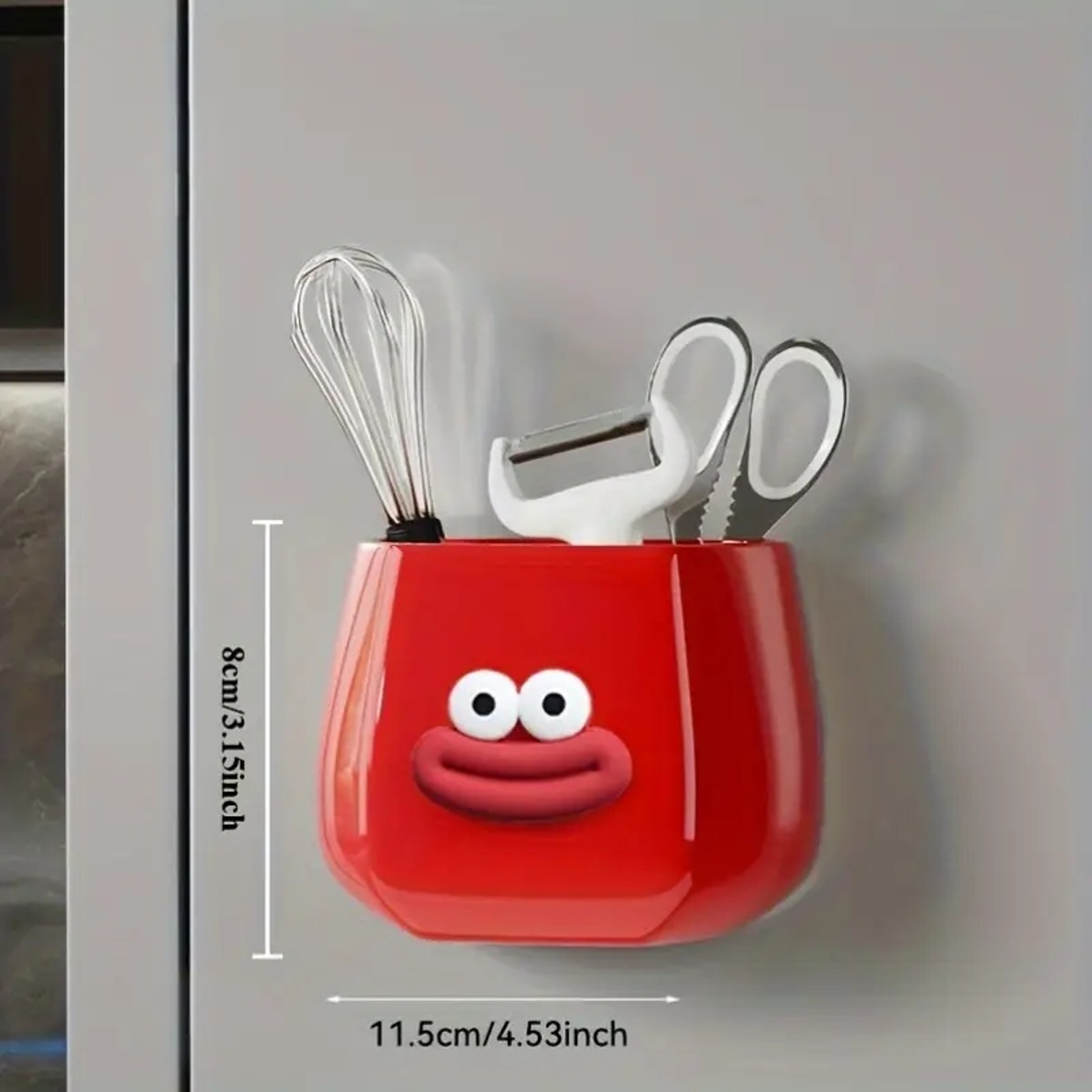 Desktop Storage Space Pen Holder Magnetic Organizer With Stickers For Home Office Kitchen And Bathr 1