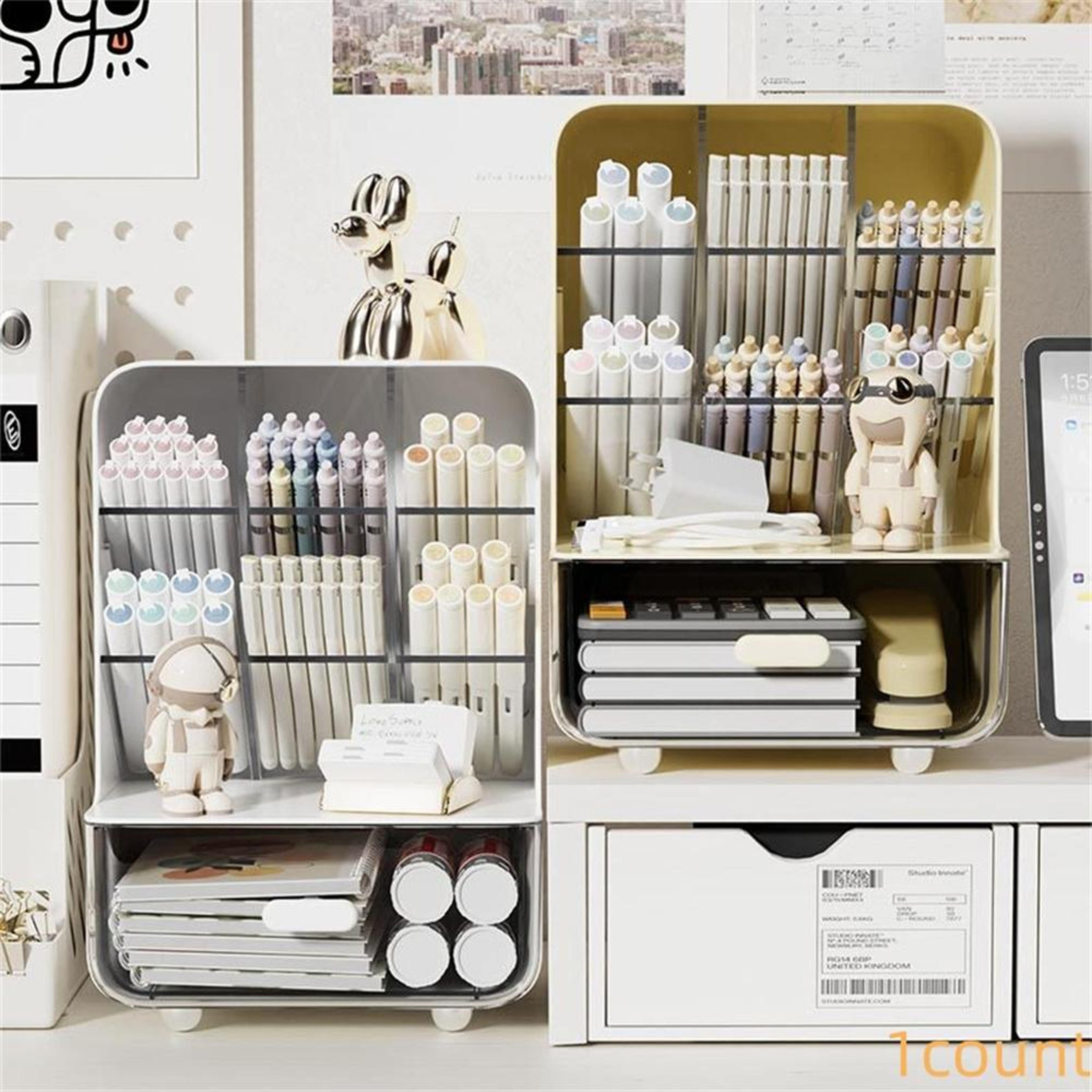 Large Capacity Office Desk Miscellaneous Storage Rack Slanted Pen Holder 2