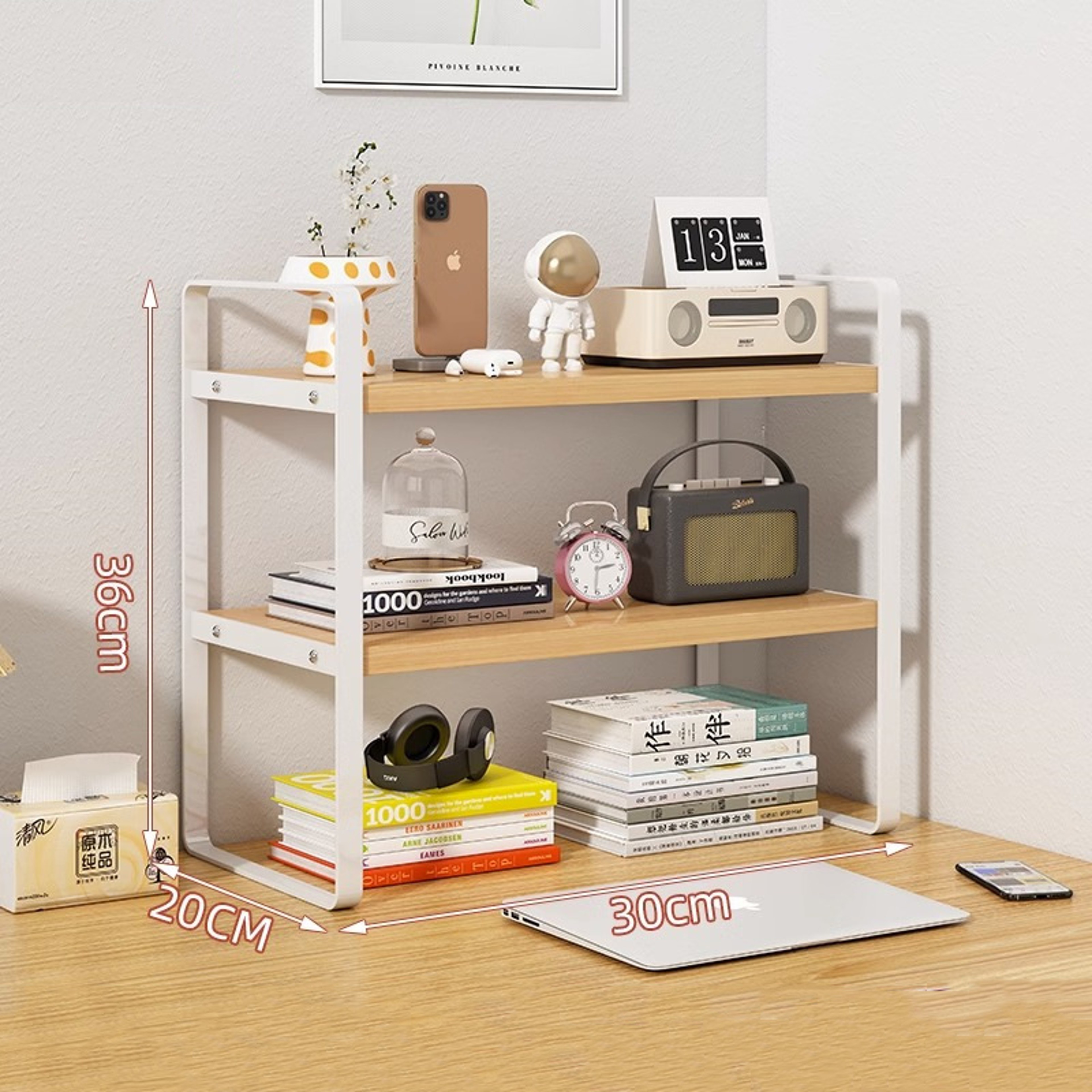 Student Document Shelf Desktop Storage Bookshelf Office Accessories Desk Organizer Organizing School Supplies – view 7