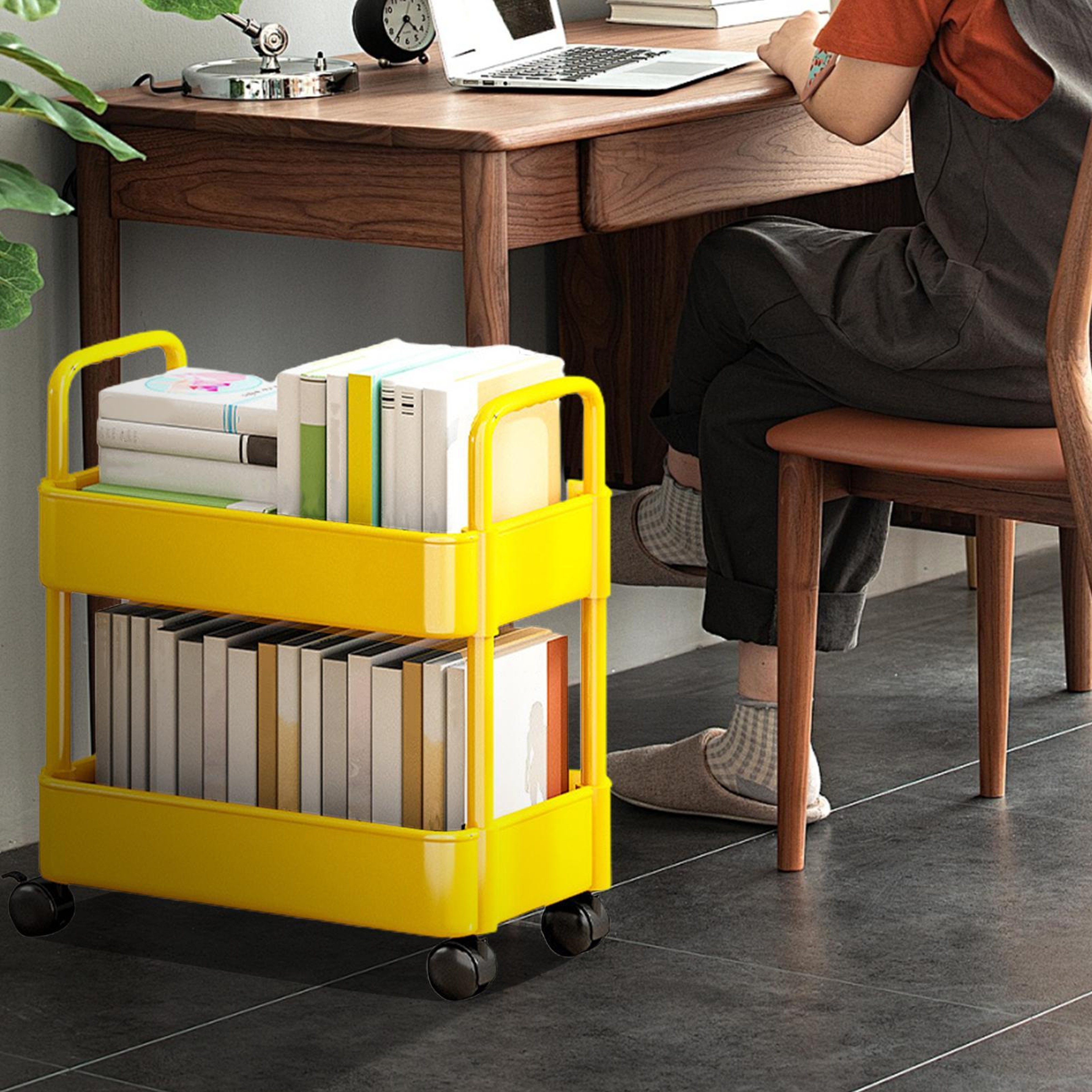 Movable Gap Storage Rack Durable Rolling Trolley Snack Storage Rack Multistorey Cart Storage Shelf  1