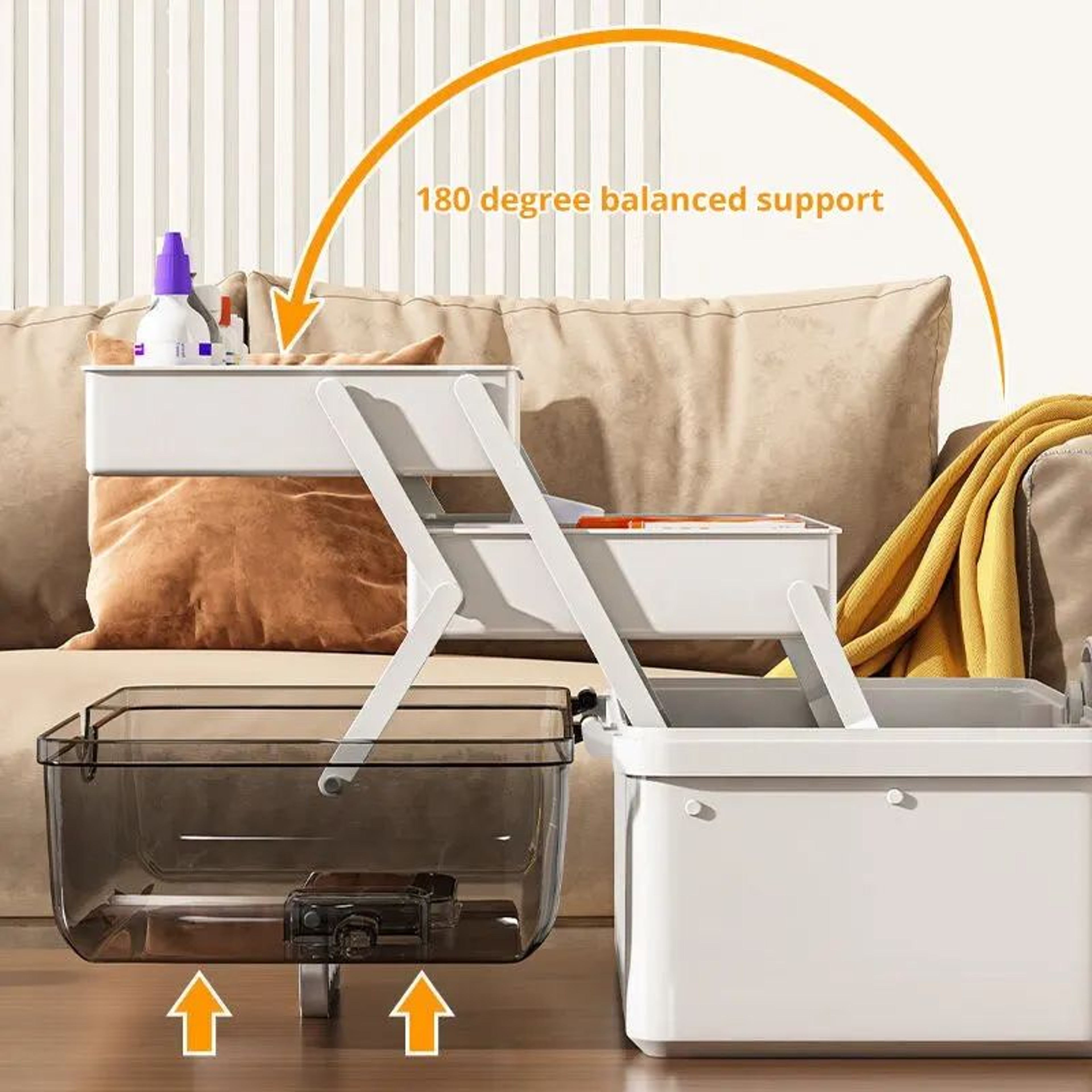 1pc White Large Capacity Medicine Box For Home Medicine Storage Multi Layer Classification Home Med 3