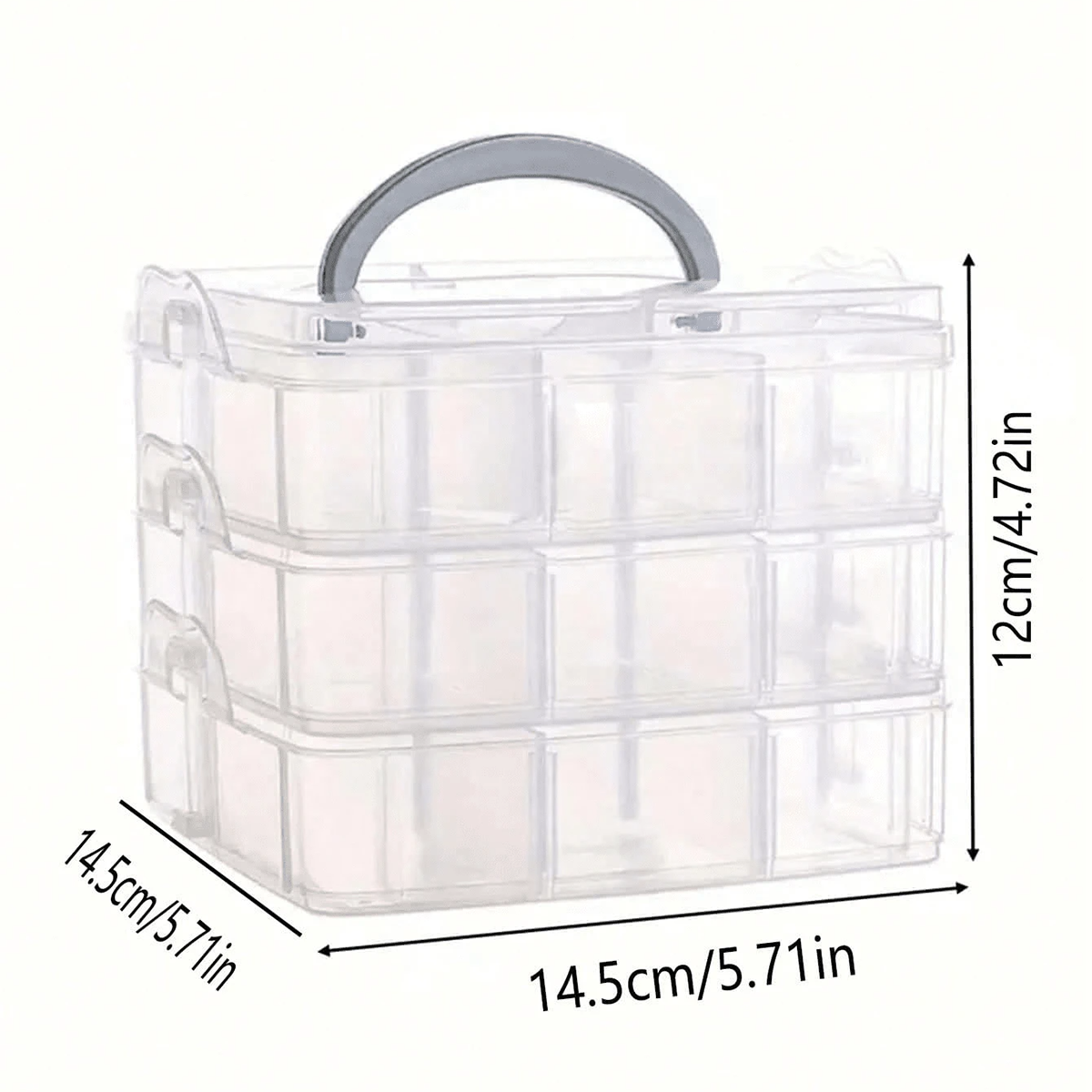 Detachable Organizer Storage Box Tool Parts Hardware Case Craft Beads Compartment Carry Box 2