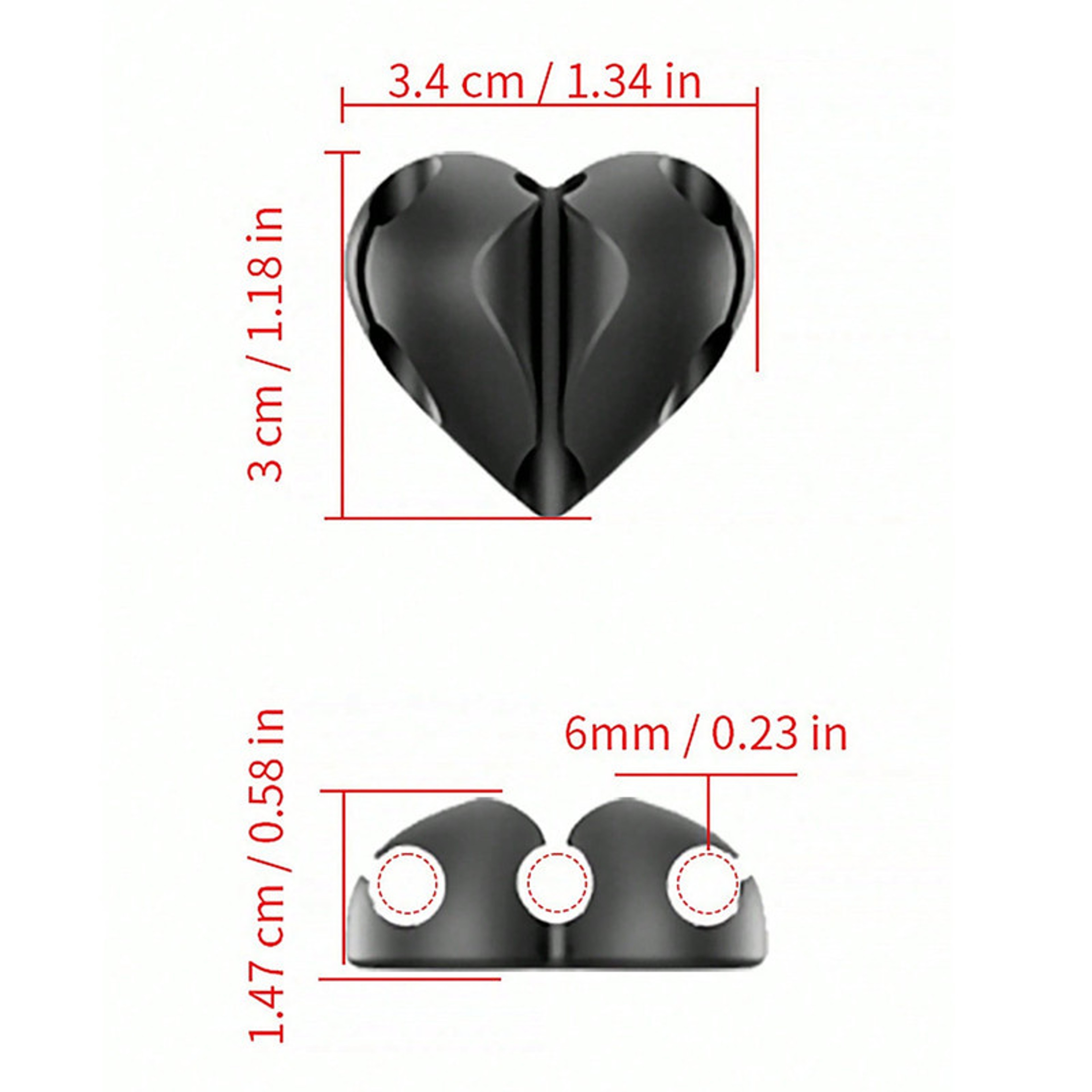 USB Charging Cable Clips HeartShaped Mini Cable Winder Organizer Desk Tidy Holder Protectors For Ho 1