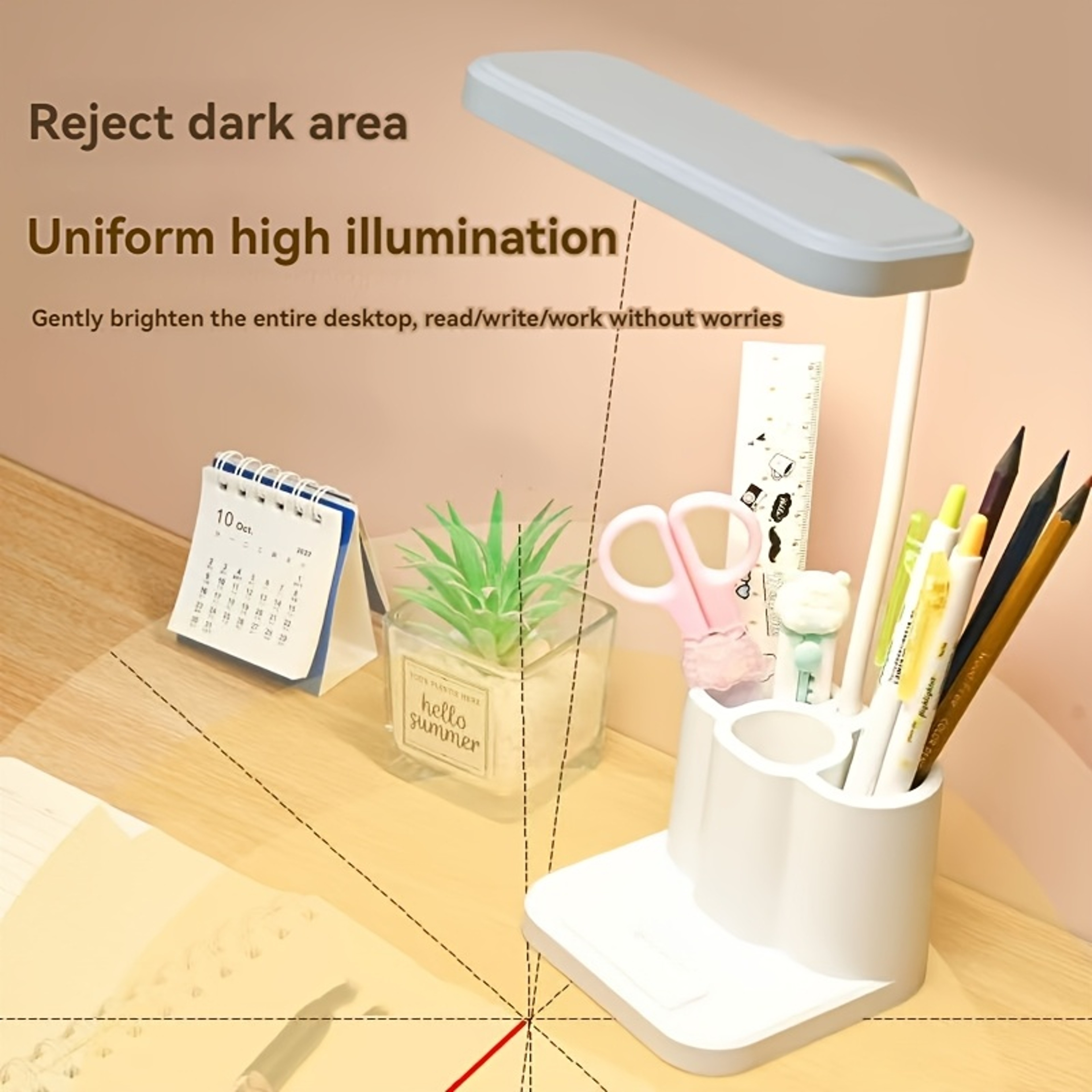 Dimmable LED Night Light, USB Rechargeable Table Lamp, Touch Desk Lamp with Eye Protection for Bedroom – view 2