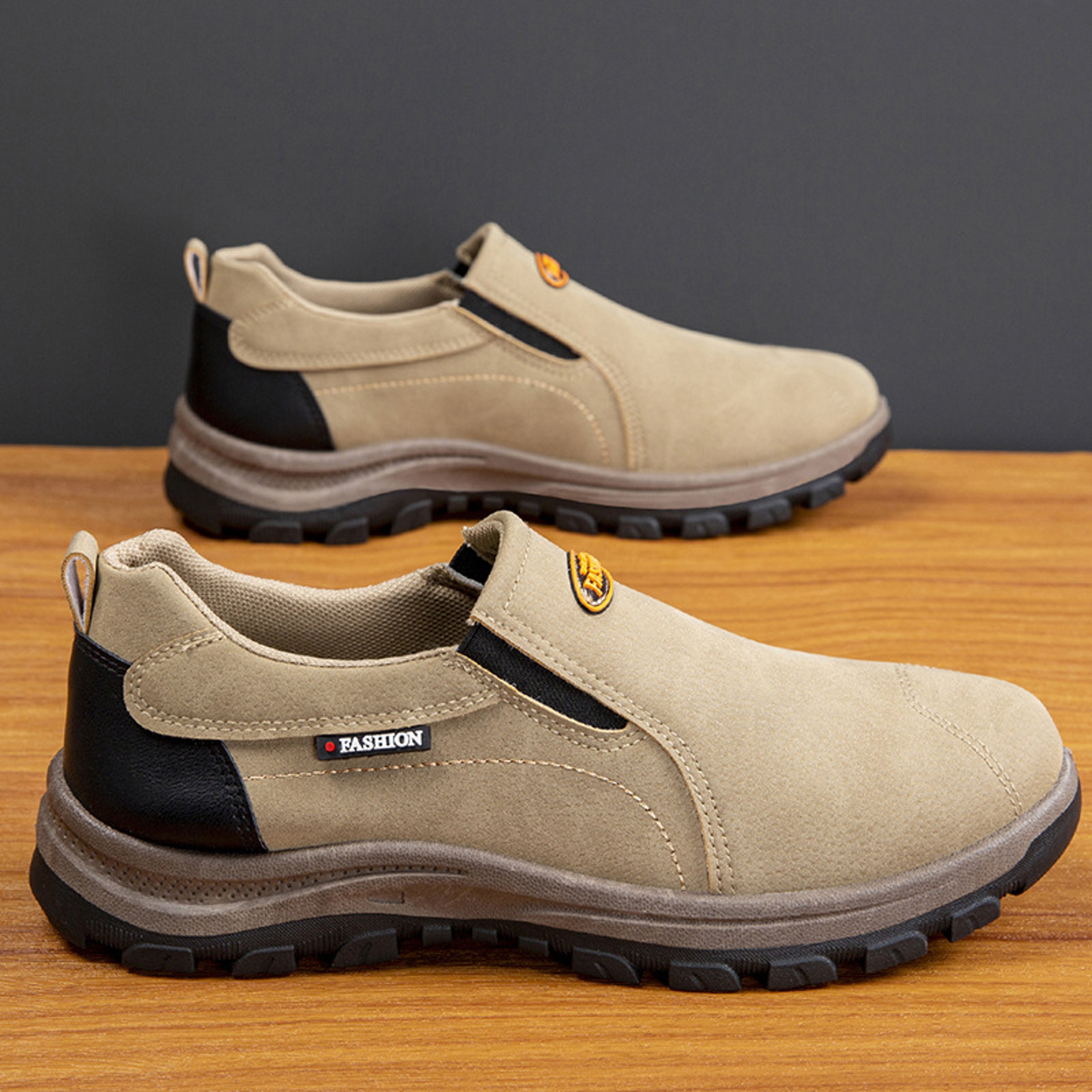 SlipOn Waterproof Hiking Shoes For Men Casual Mountain Climbing Shoes WearResistant Spring Outdoor  5