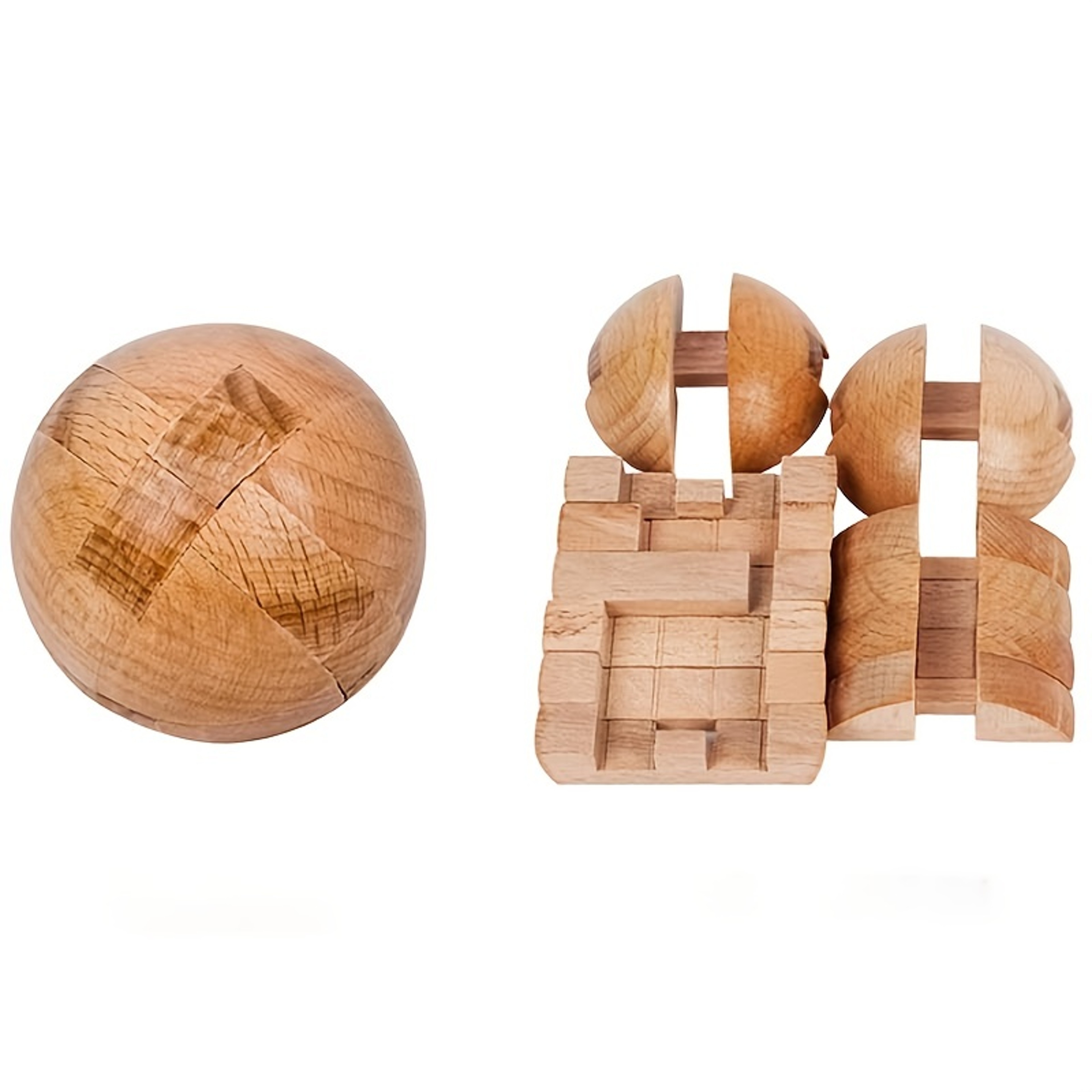 Home Decorations For Halloween Christmas  Thanksgiving Wooden Puzzle Balls For Gifts 3