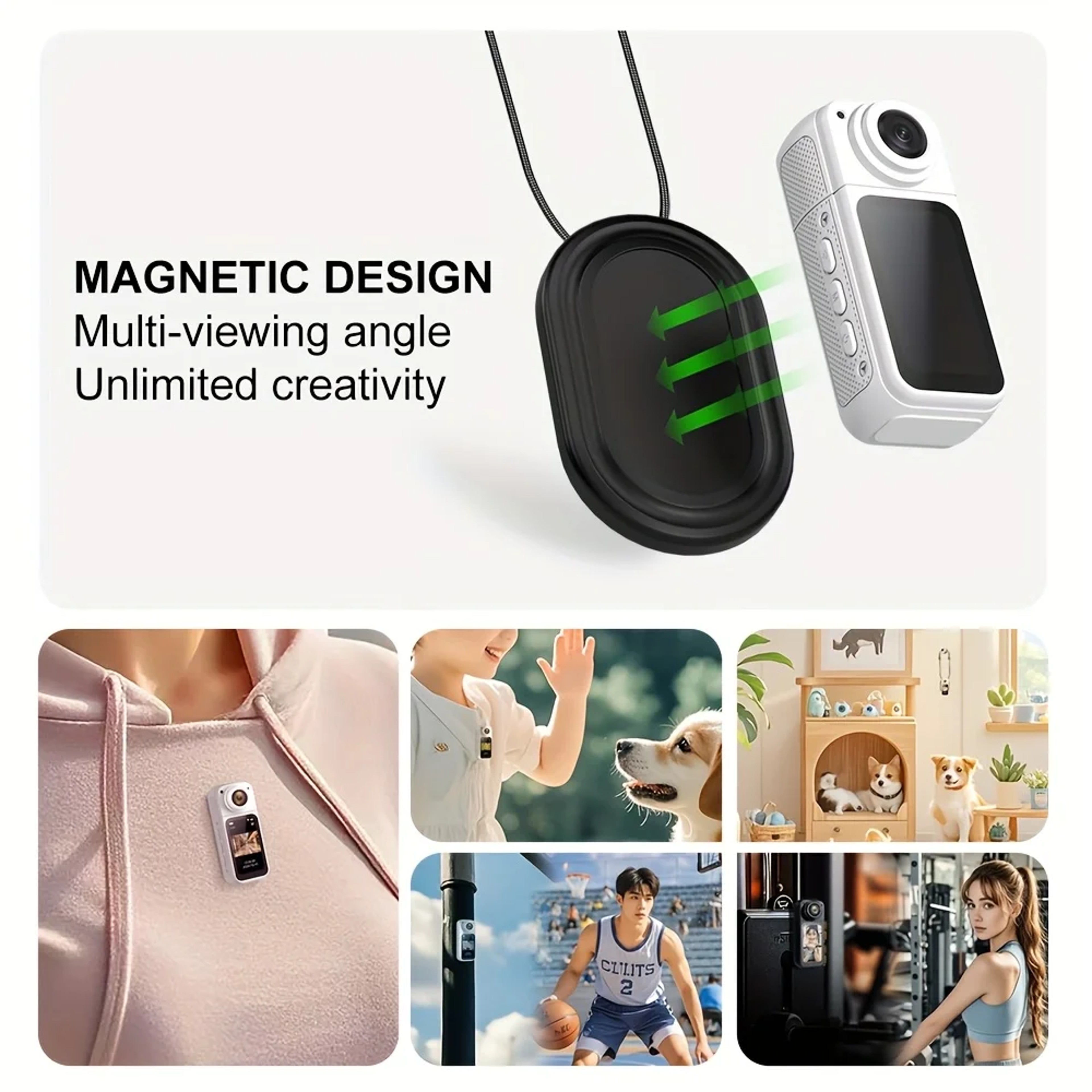 Lightweight Mini Recorder Finger Action Camera Magnetic Belt IPS Screen For Bicycle Vlog Pet Cam 1