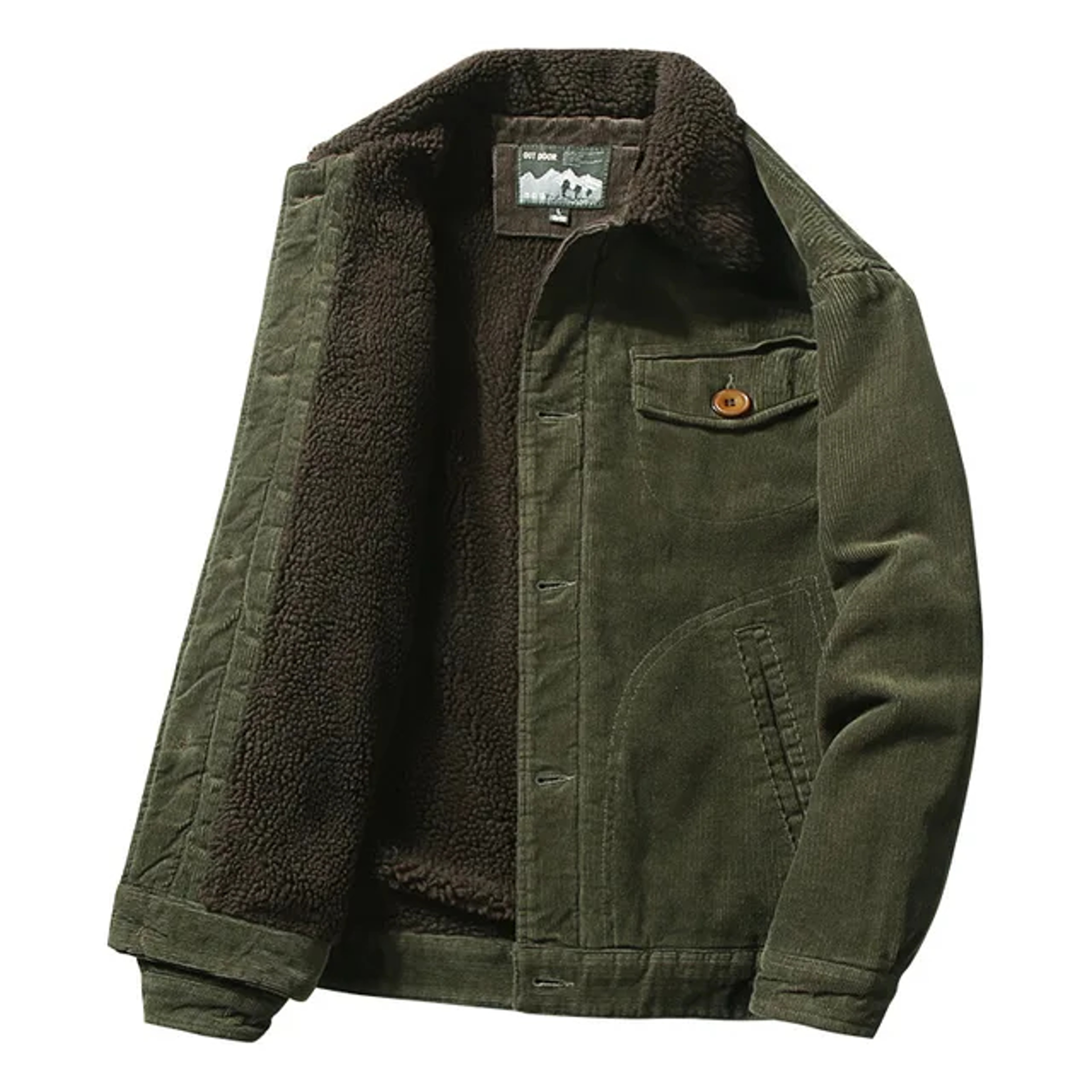 HighQuality Warm Parka Jackets For Men Korean Fashion Winter Plus Velvet Corduroy Cotton Jacket 6