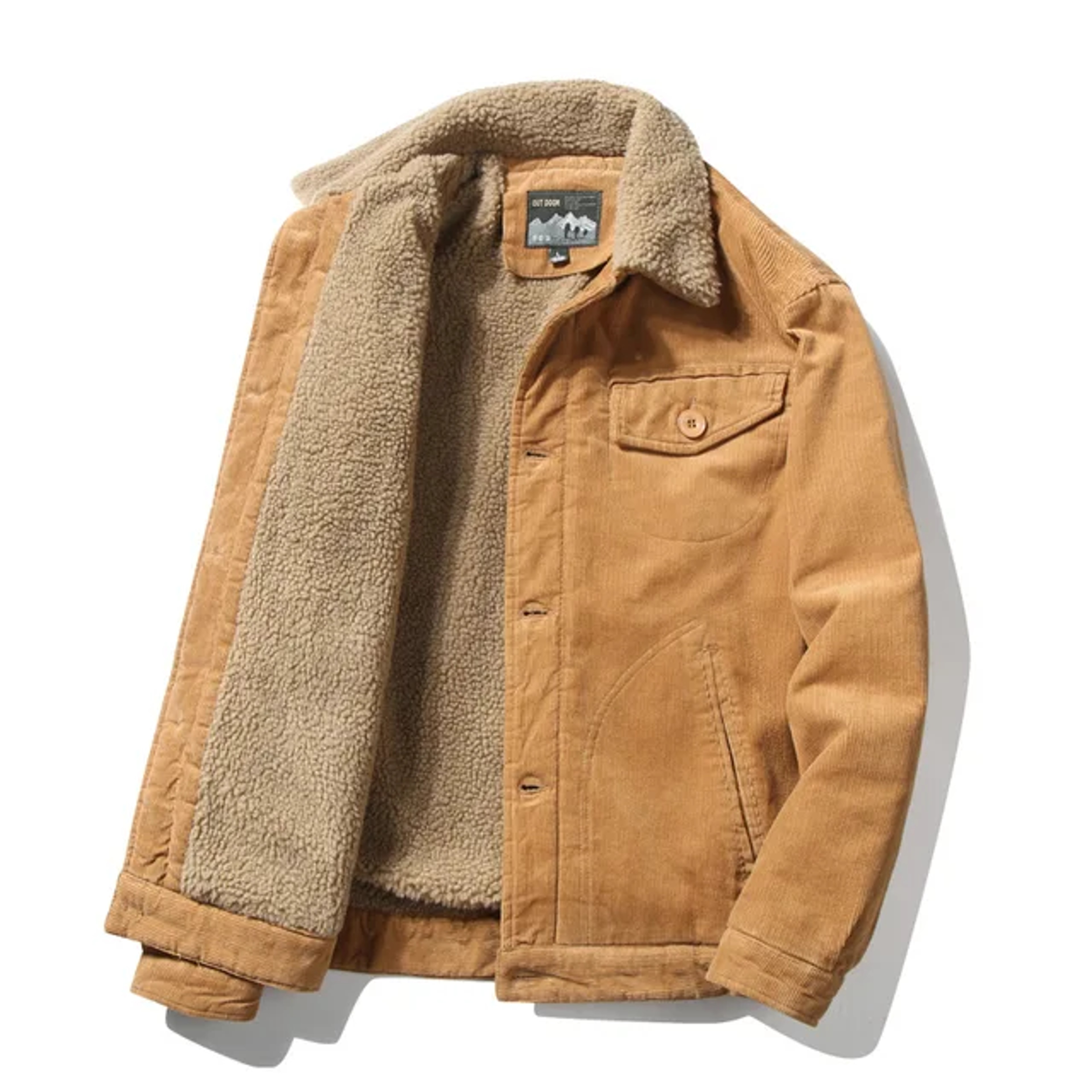 HighQuality Warm Parka Jackets For Men Korean Fashion Winter Plus Velvet Corduroy Cotton Jacket 8