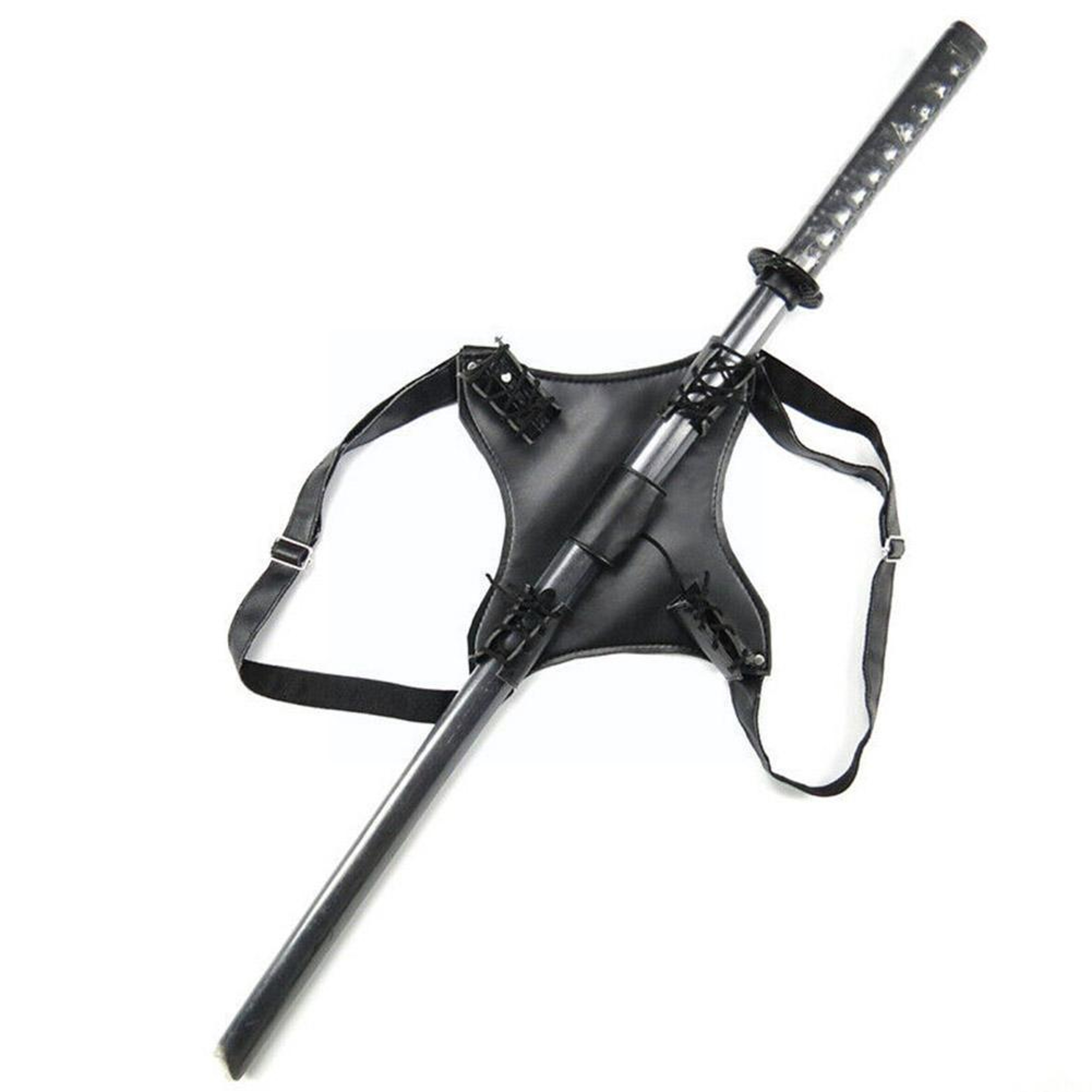 Katana Sword Strap Leather Belt, Two Scabbard PU Leather Strap for Sword Holder – view 4