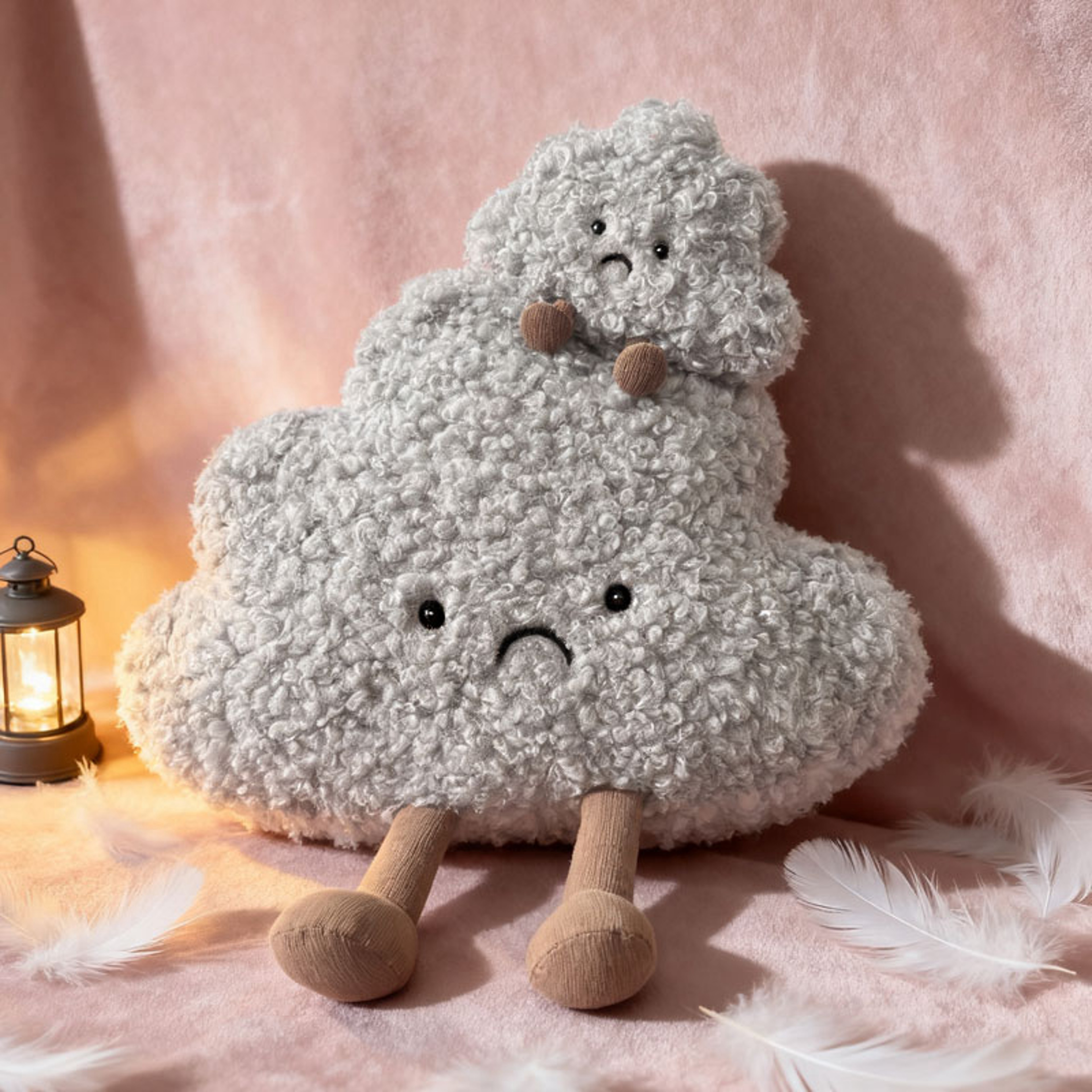 Gray Clouds Plush Toys, Soft Sad Clouds Throw Pillow, Cute Dark Clouds Dolls for Kids, Ideal Christmas and Birthday Gift – view 6
