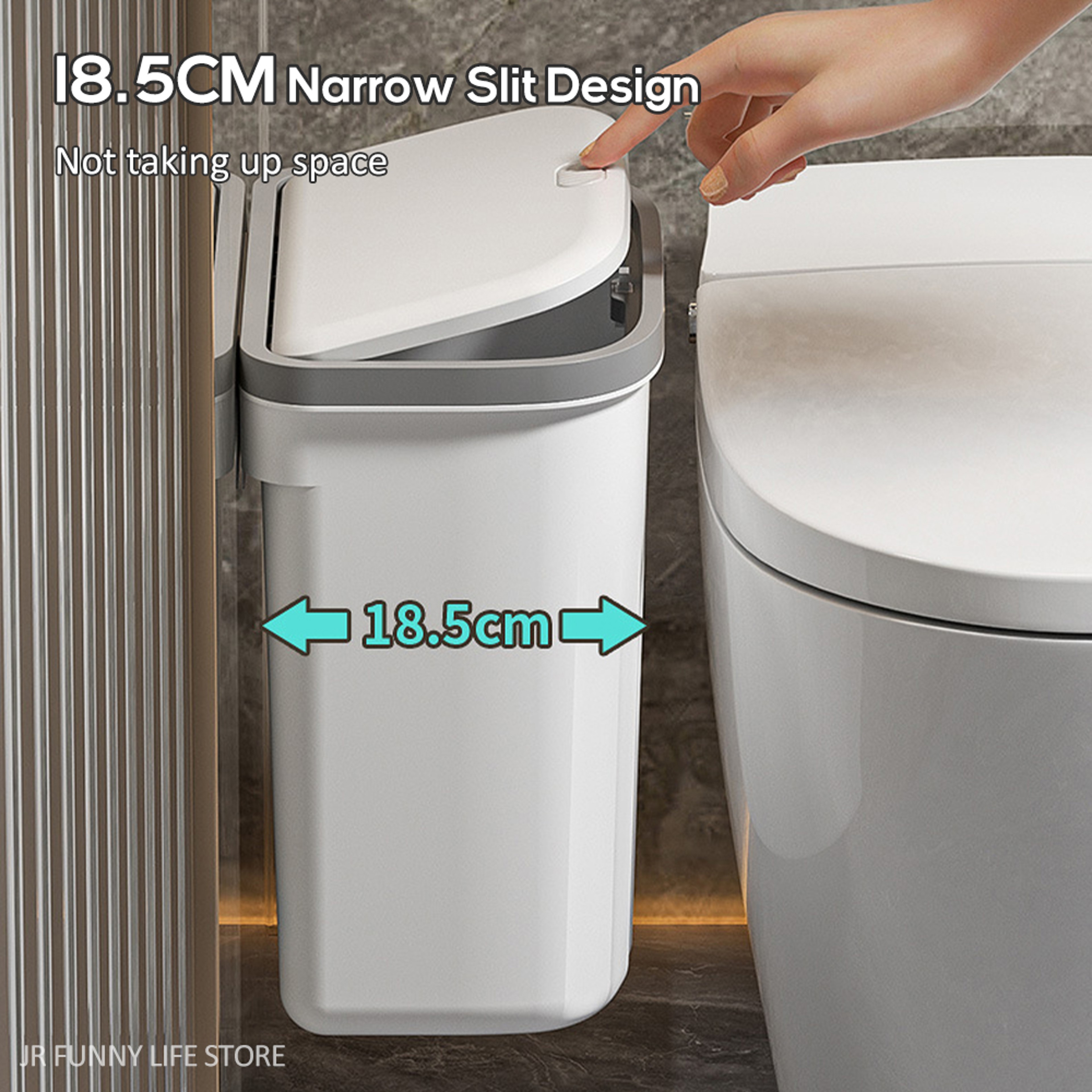 Hanging Wastebasket Wall Mounted Trash Can For Bathroom Kitchen Garbage Bucket With Lid 3