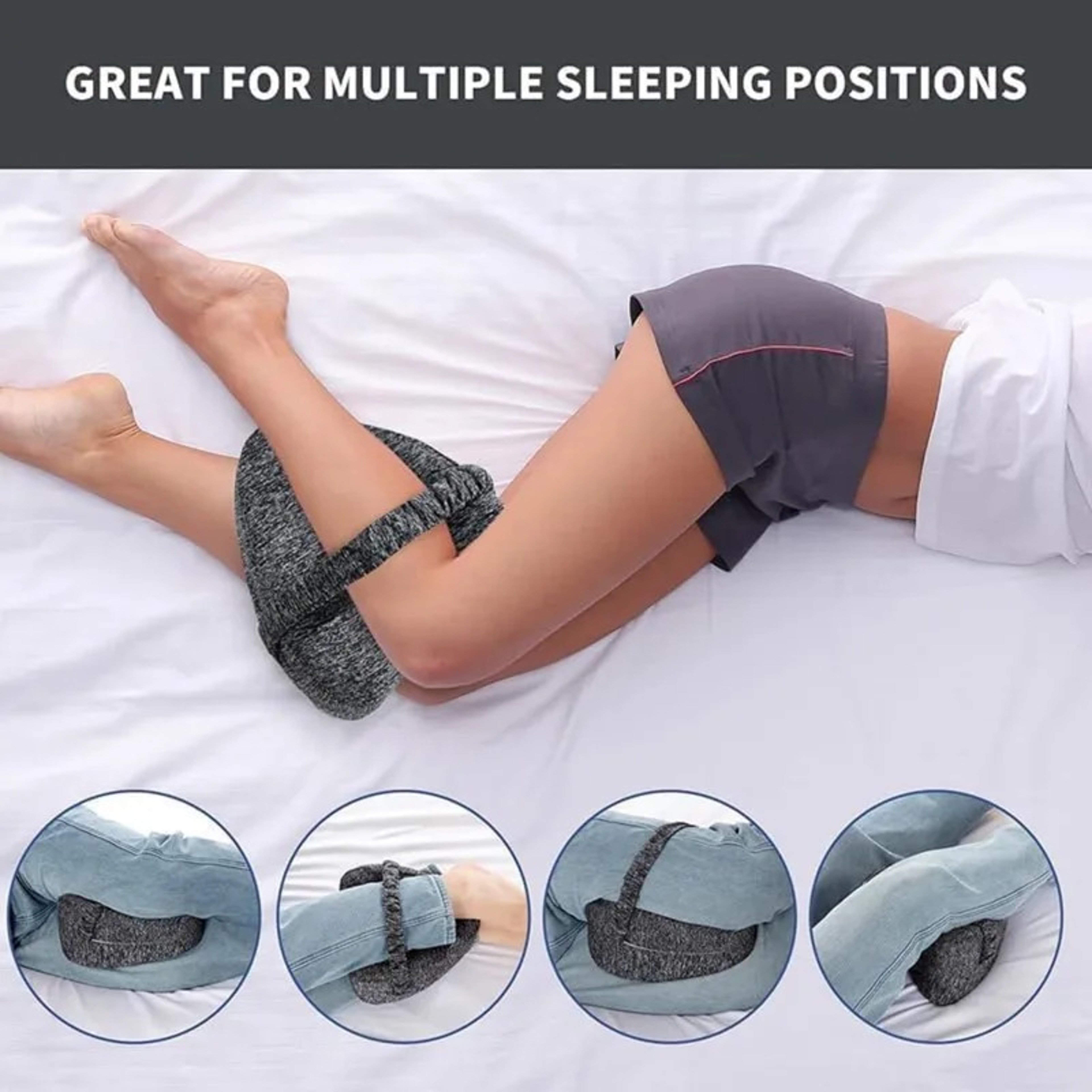 Orthopedic Sciatica Pillow For Side Sleepers Memory Foam Leg Knee Support Back Hip Pain Relief For