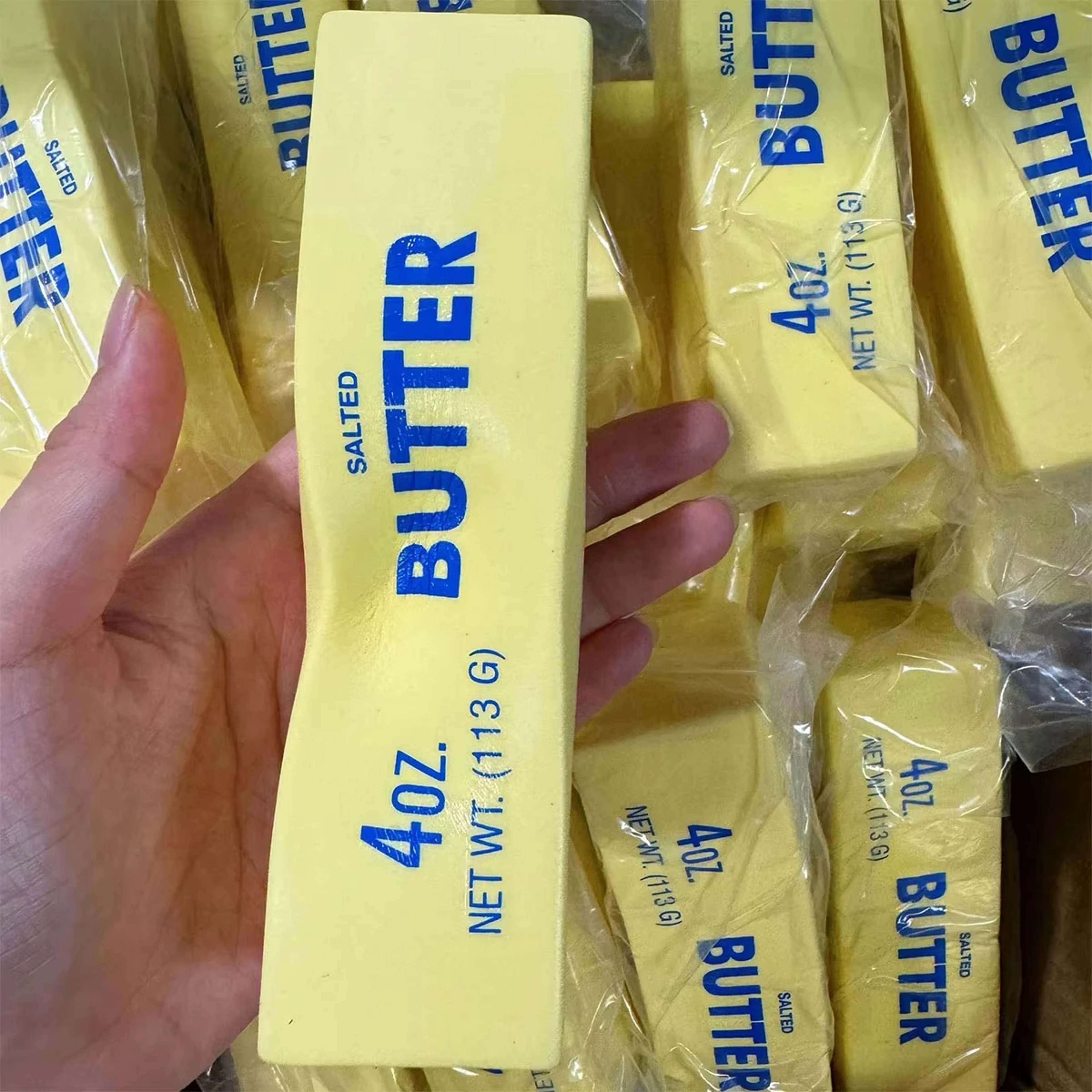 Soft Slow Rebound Butter Stick Squeezing Toy Realistic Butter Sticks Decompression Fidget Toys 2