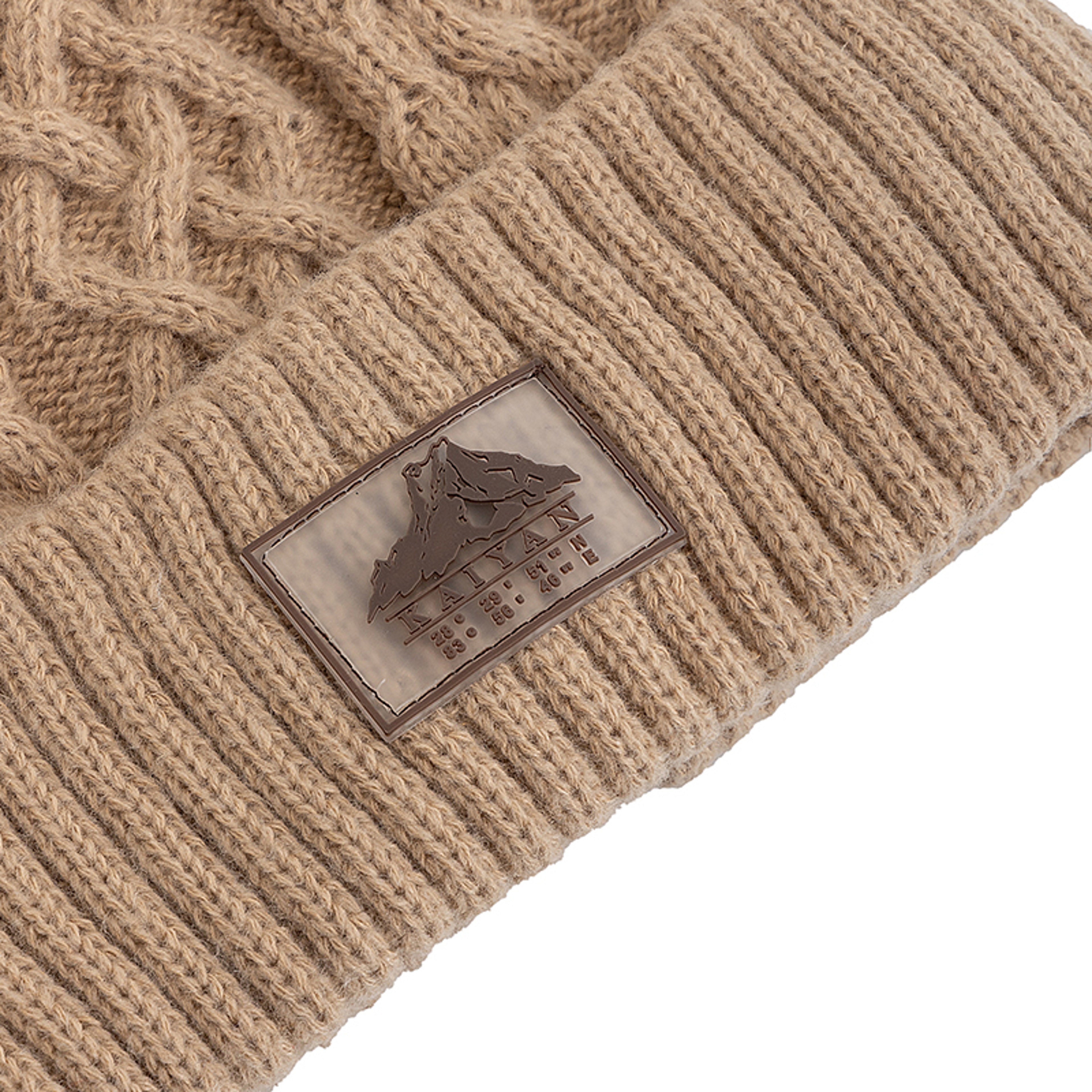 Stylish Warm Cap For Men Women, New Style Unisex Winter Hat, Plush Fur Lined Beanie Hat Ski Outdoor Sports Knitted Hat – view 3
