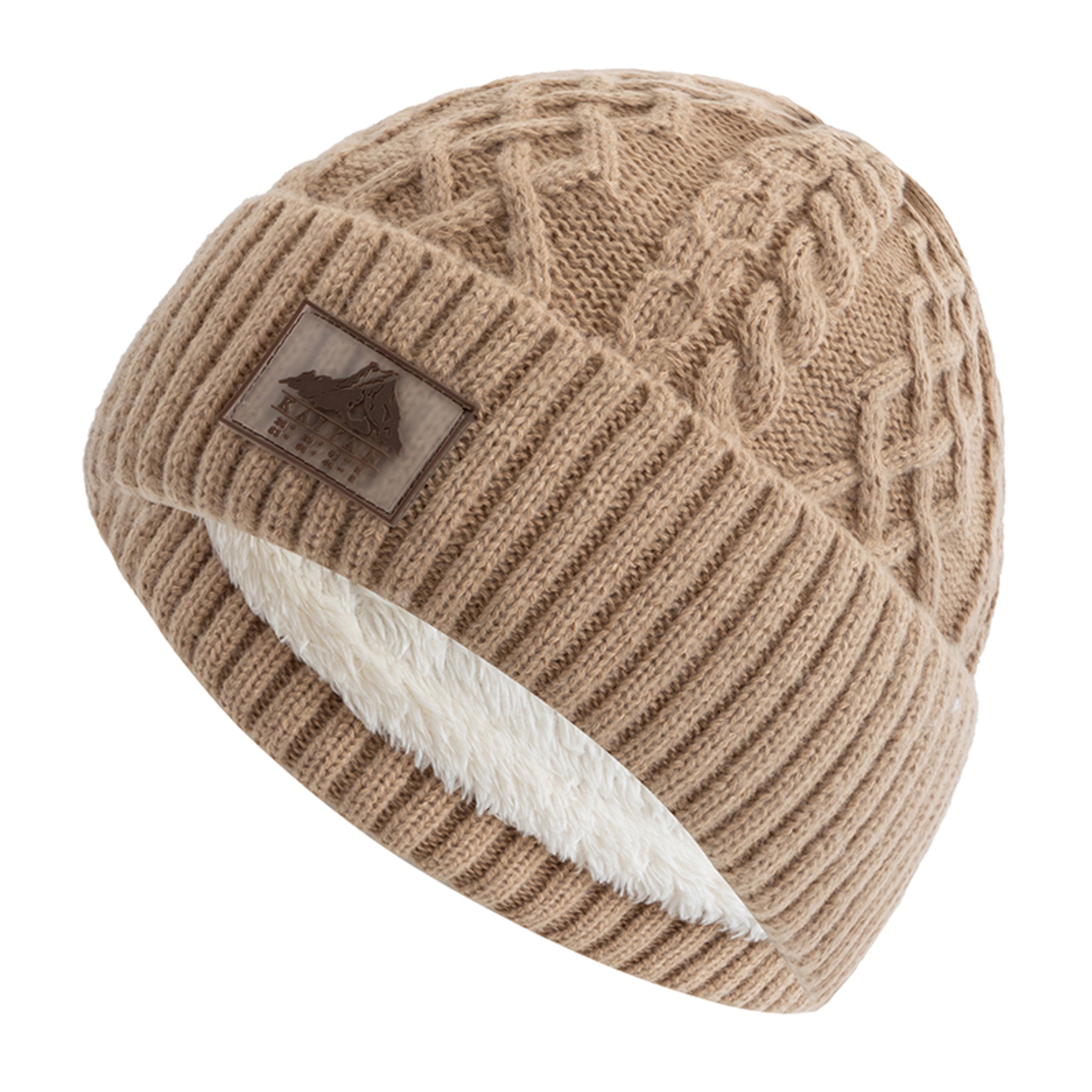 Stylish Warm Cap For Men Women, New Style Unisex Winter Hat, Plush Fur Lined Beanie Hat Ski Outdoor Sports Knitted Hat – view 10