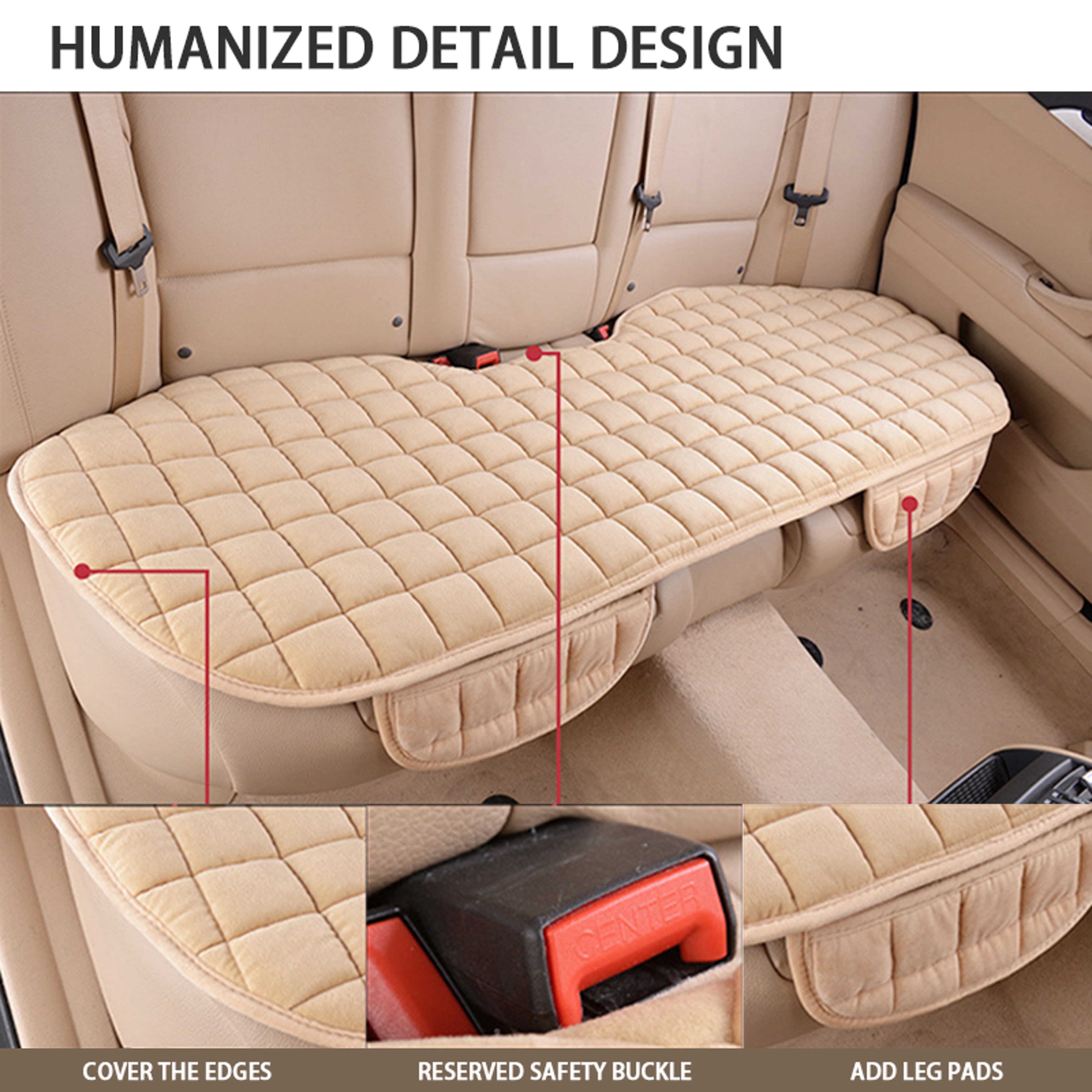 Universal Soft Car Seat Cover Plush Cushion Anti Slip Protector For Sedan Automotive Seat 2