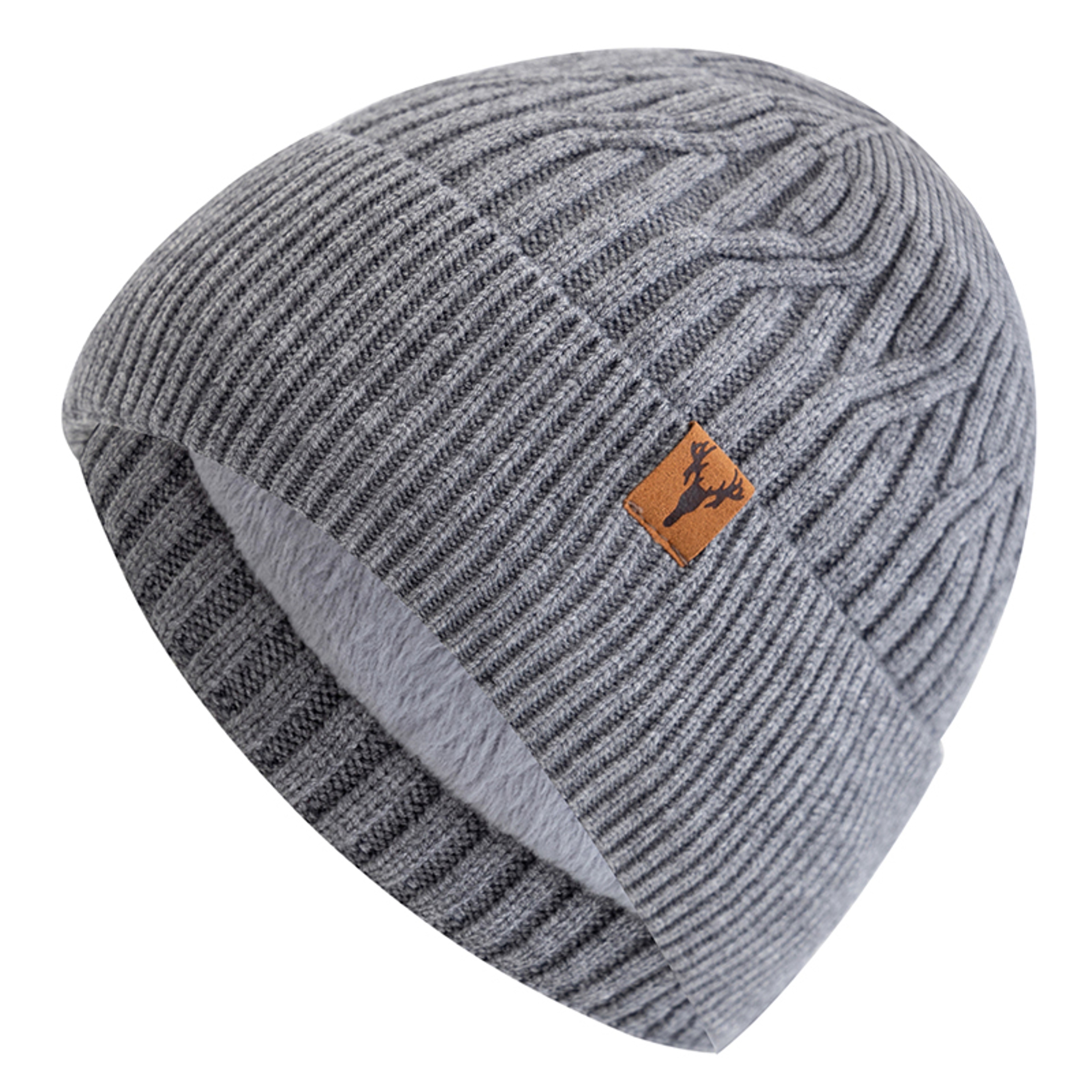 Stylish Soft Beanie Hat for Men and Women, New Style Unisex Winter Hat, Plush Fur Lining Warm Cap, Outdoor Ski Sports – view 8