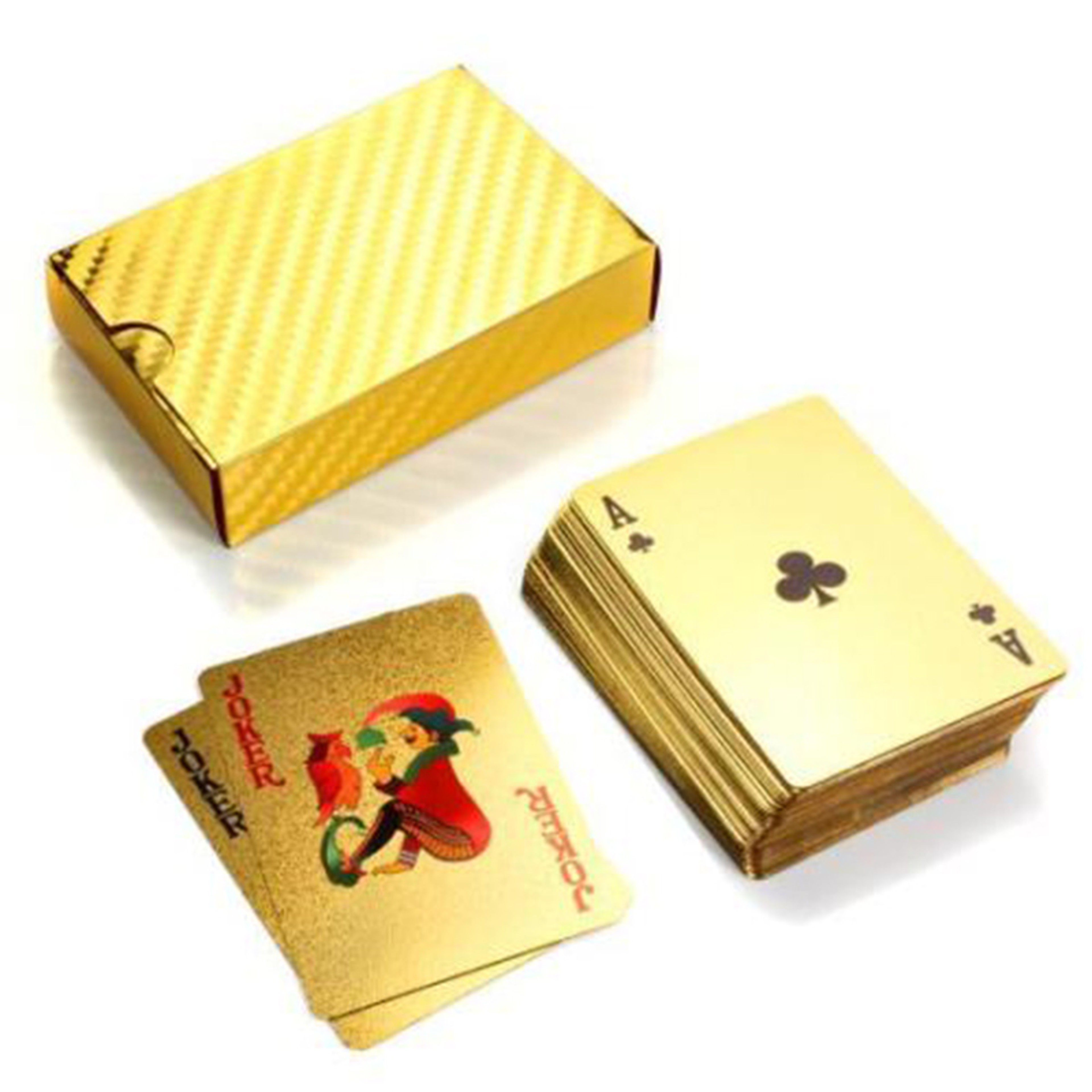 Poker Deck with Red Box Set Gift, Luxury 24K Gold Plated Foil Playing Cards – view 2