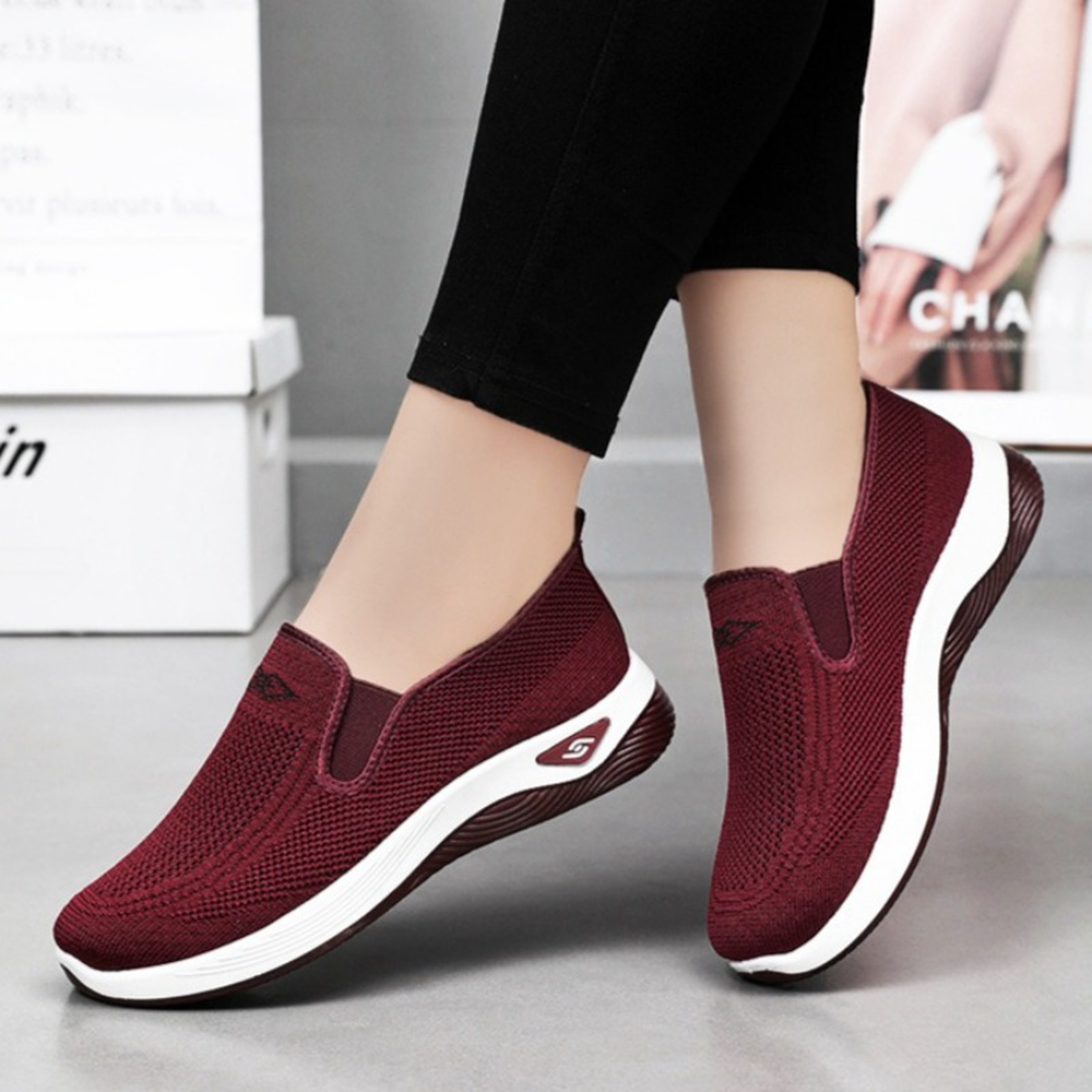 Breathable Shoes for Women, Lightweight Summer Comfort Casual Footwear for Middle-Aged Mothers, Non-Tiring Cloth Shoes – view 5