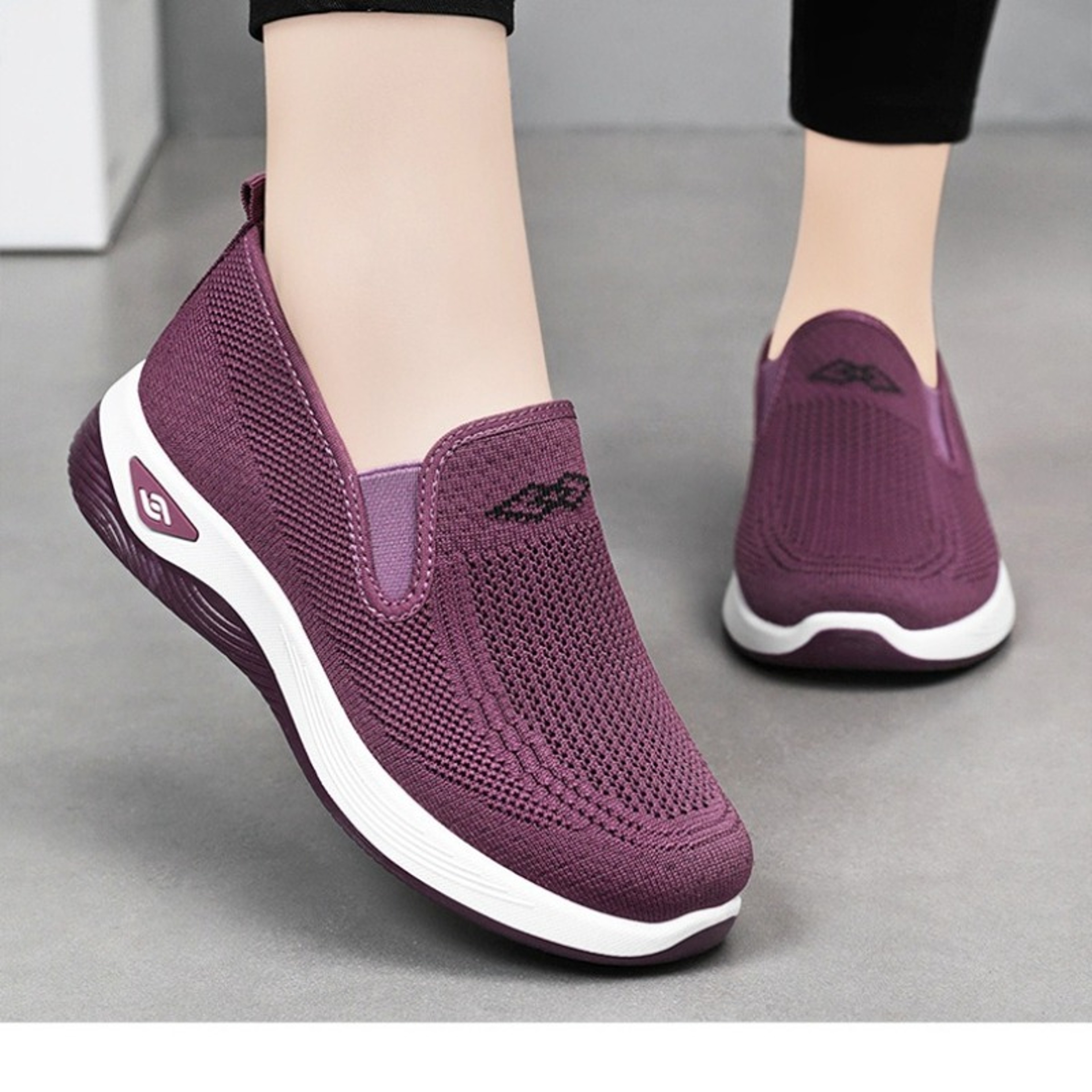 Breathable Shoes for Women, Lightweight Summer Comfort Casual Footwear for Middle-Aged Mothers, Non-Tiring Cloth Shoes – view 6