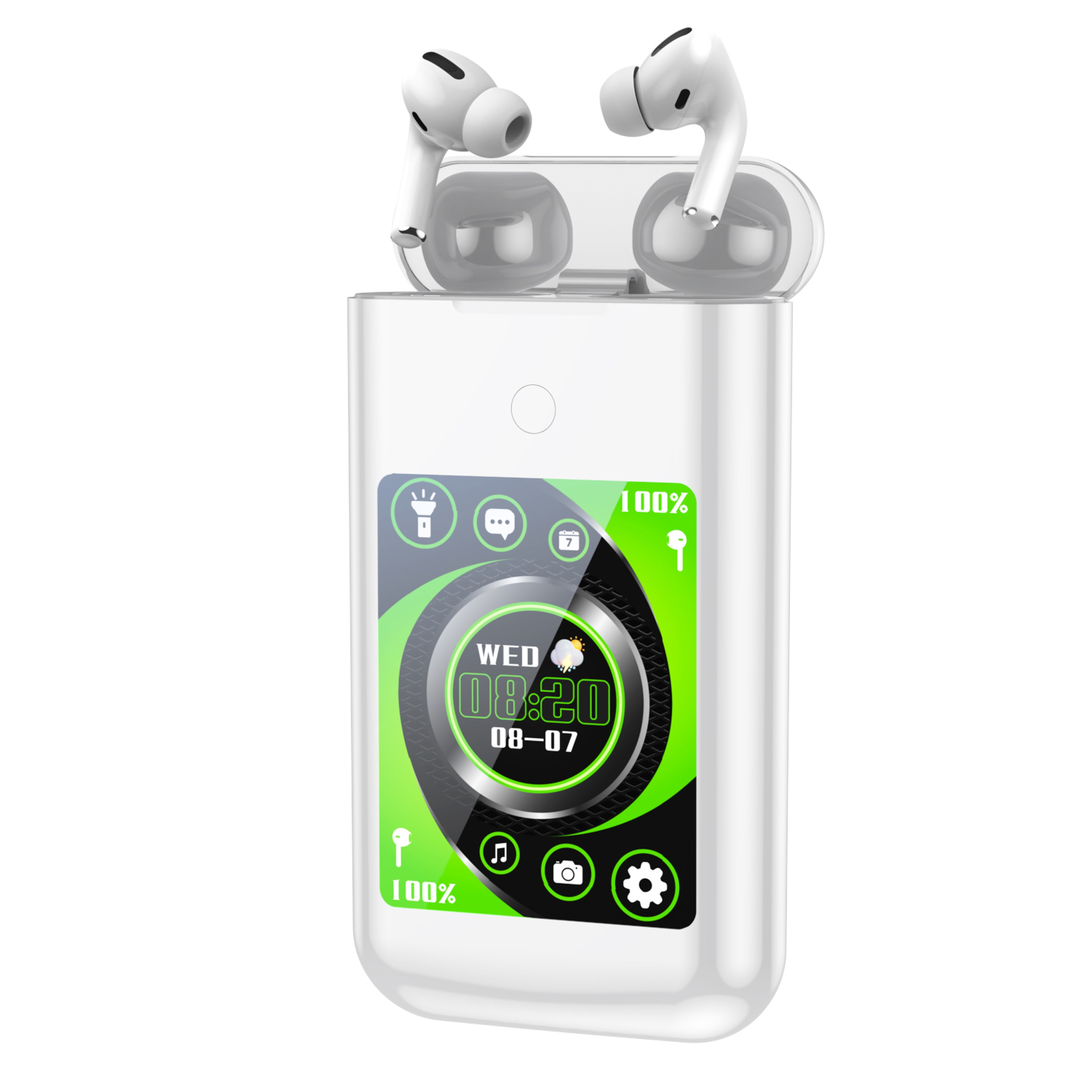 Wireless Earphone Charging Case With 28 Touch Screen Power Bank Multiple Function Bluetooth Headpho 0
